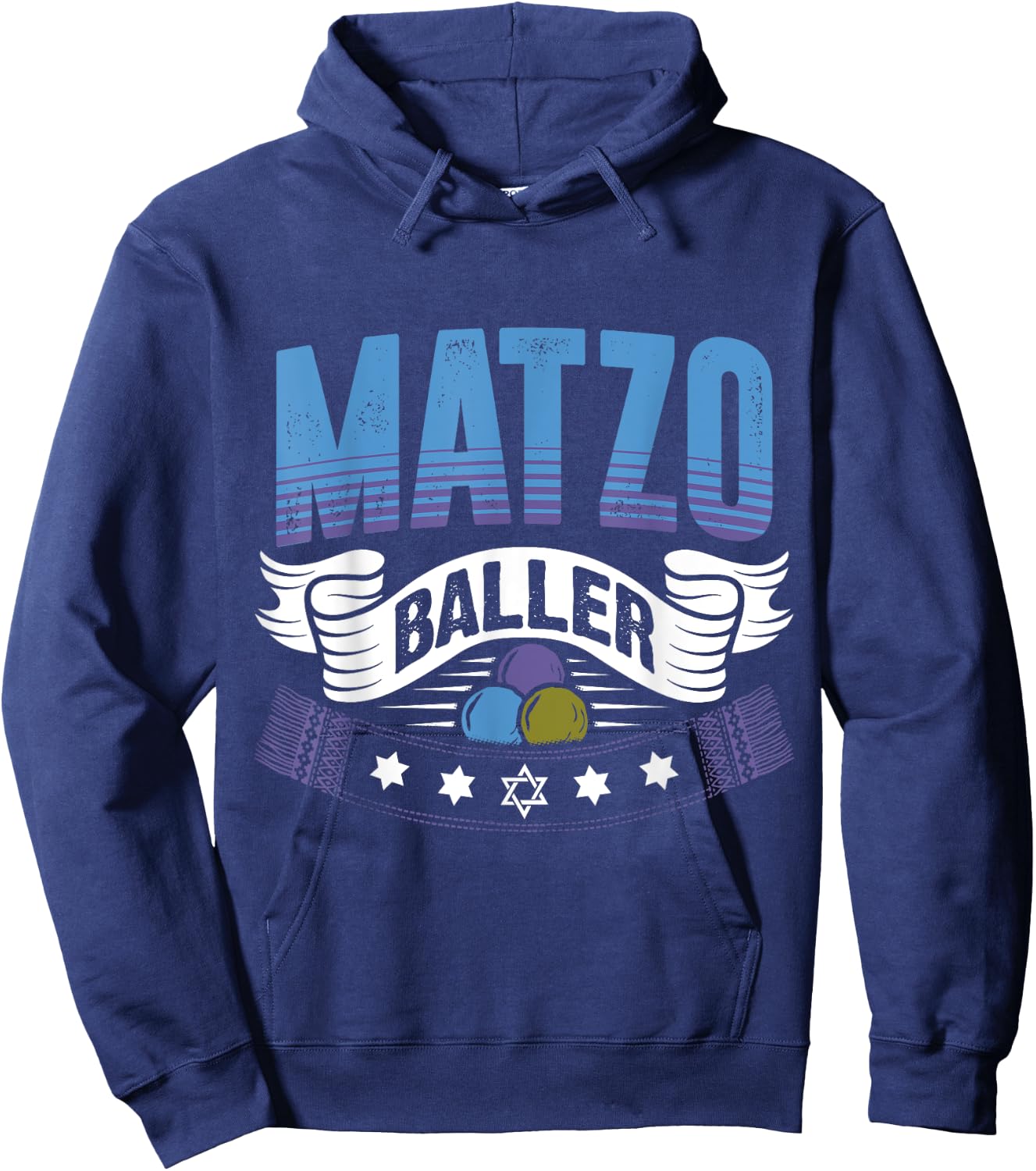 Jewish Humor Matzo Baller Shirt Hoodie - Hoodie | Navy
