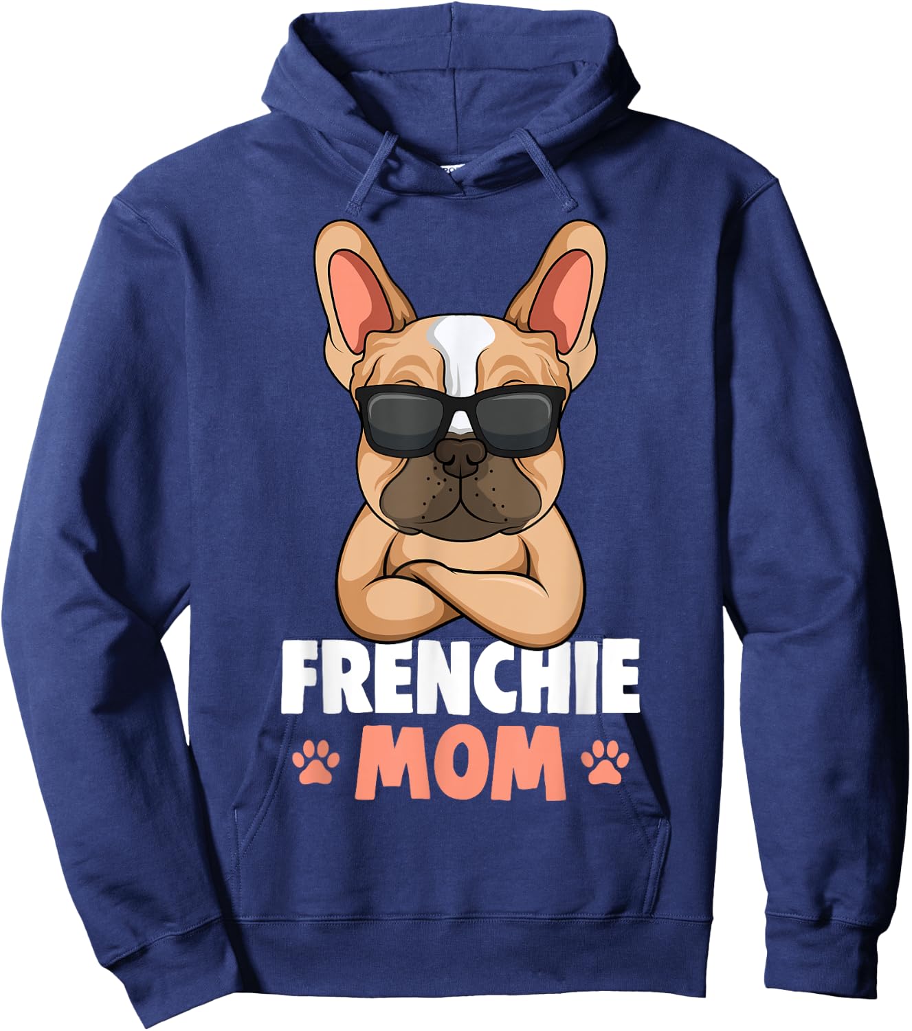 Frenchie Mom French Bulldog Dog Hoodie - Hoodie | Navy
