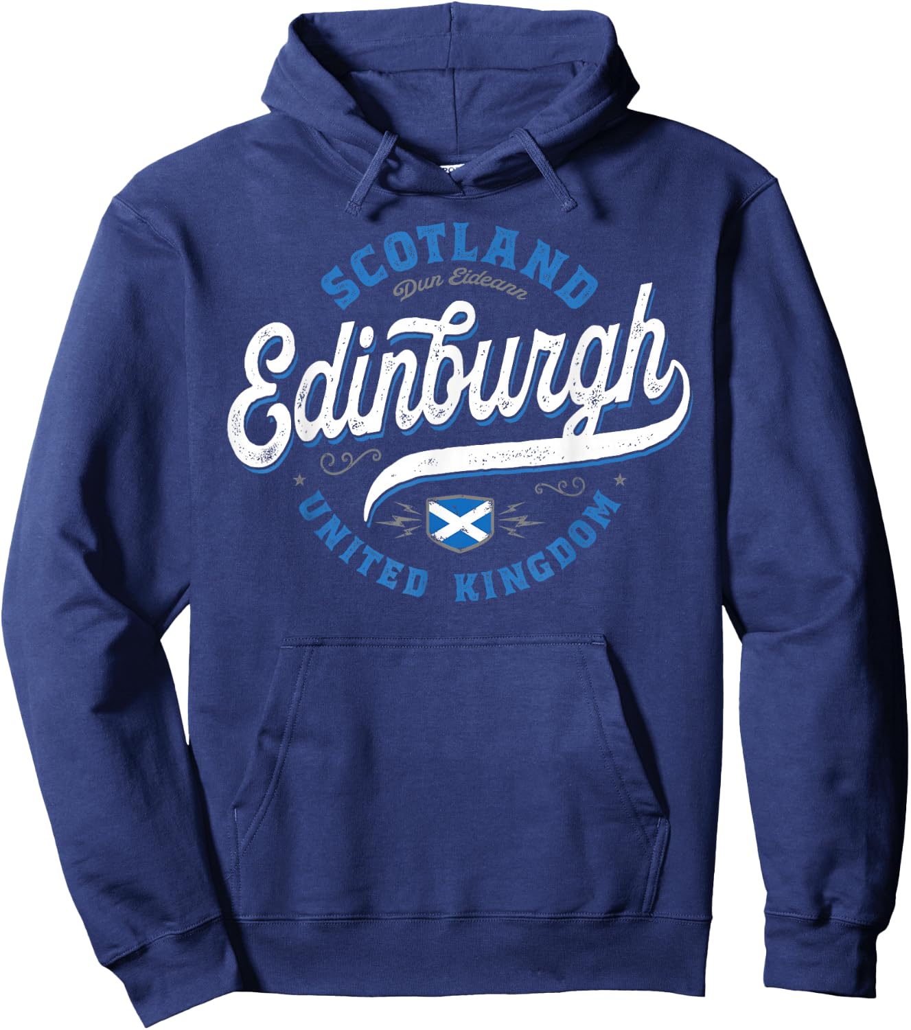 Vintage Edinburgh Scotland Hoodie - Hoodie | Navy