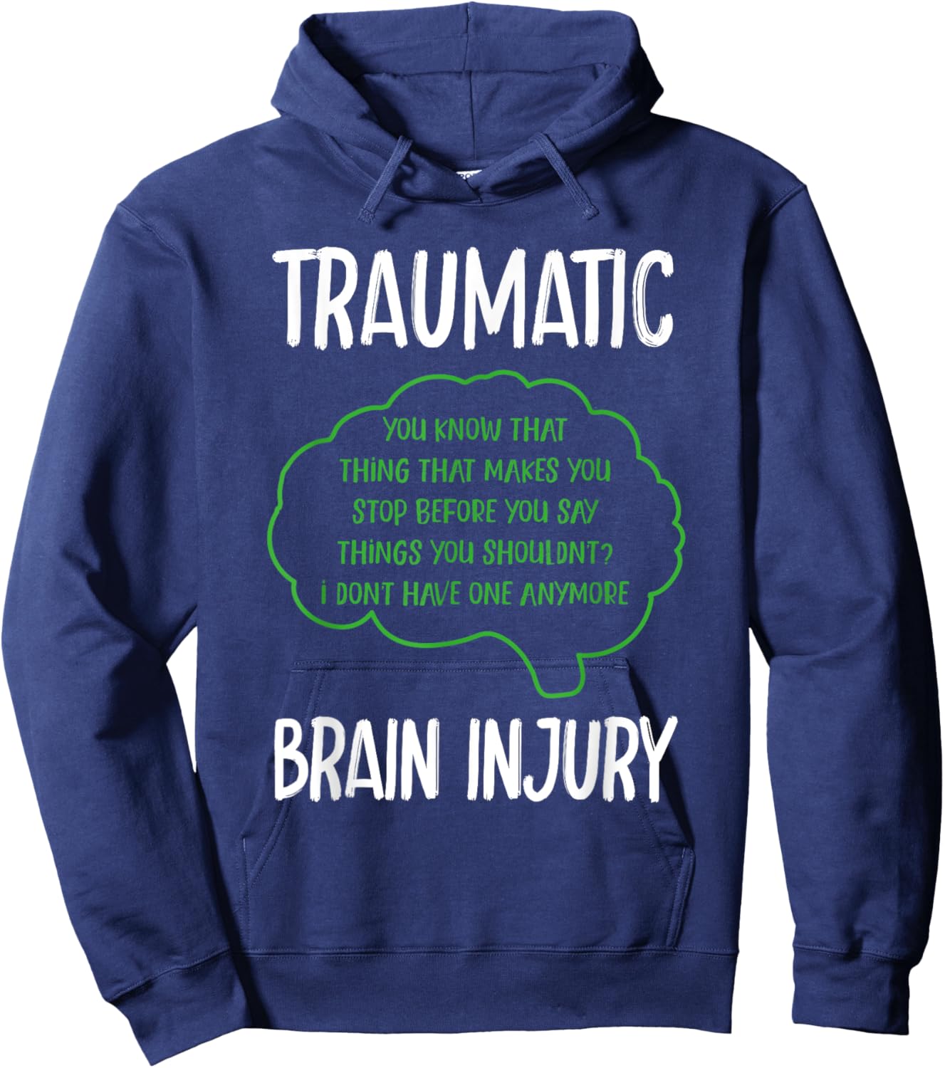 TBI Traumatic Brain Injury Hoodie - Hoodie | Navy