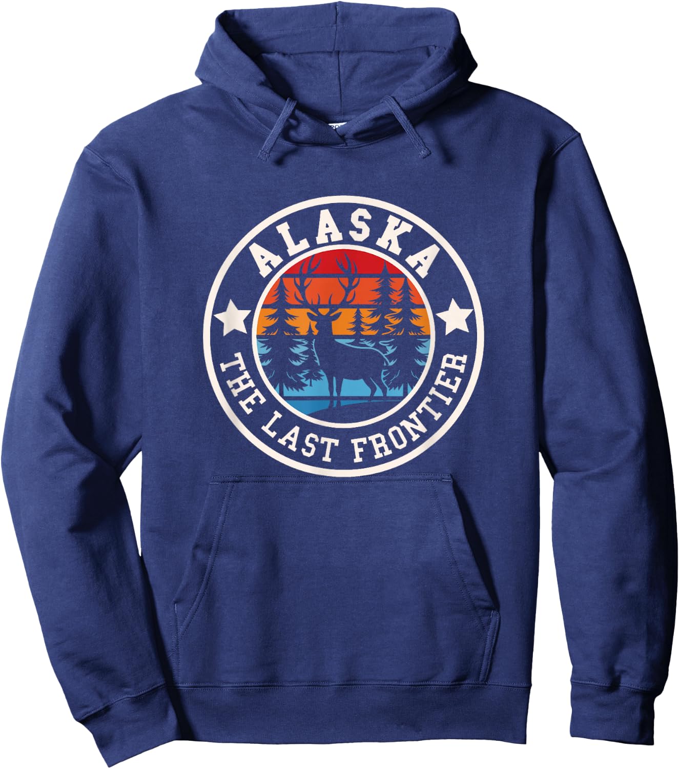 Alaska Outdoors - Throwback Design - Classic Hoodie - Hoodie | Navy