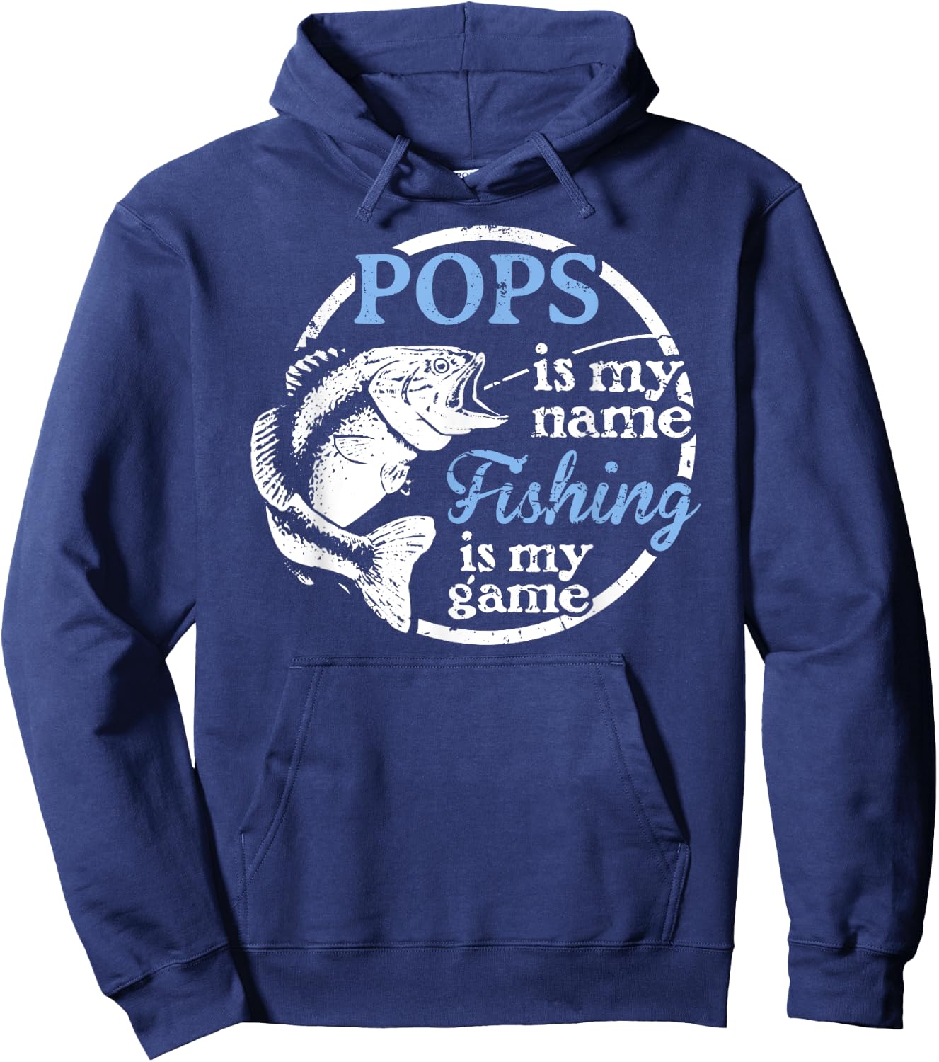 Pops - Fishing is My Game! Hoodie - Hoodie | Navy