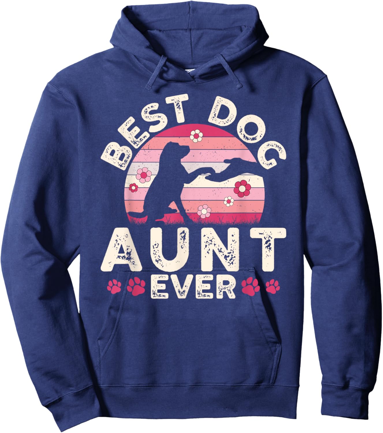 Best Dog Aunt Ever Dog Lover Aunt Dog Auntie Hoodie - Hoodie | Navy
