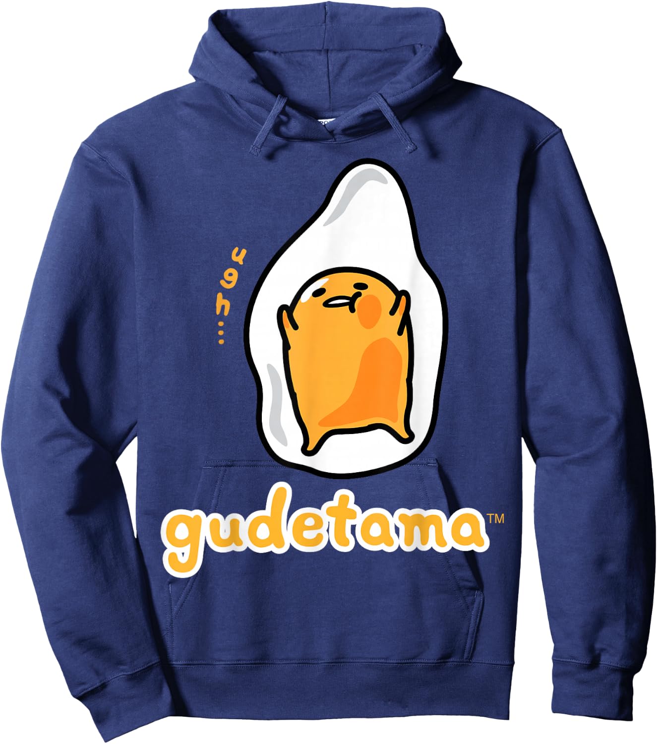 Gudetama Character Front and Back Hoodie - Hoodie | Navy