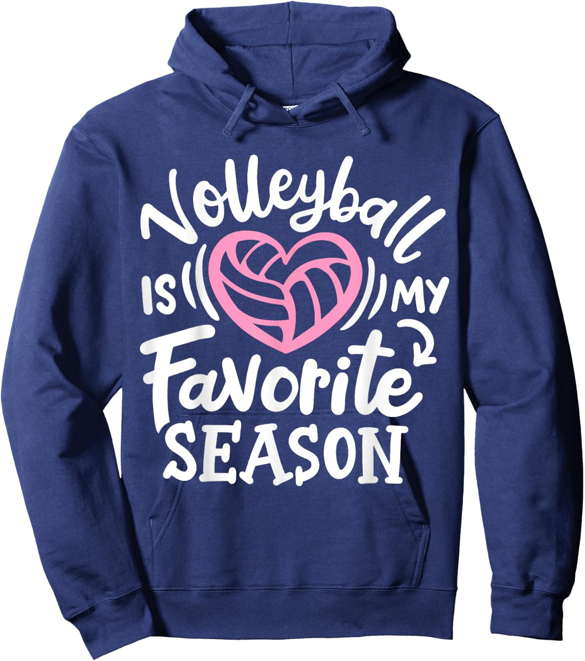 Volleyball Is My Favorit Season Hoodie - Hoodie | Navy