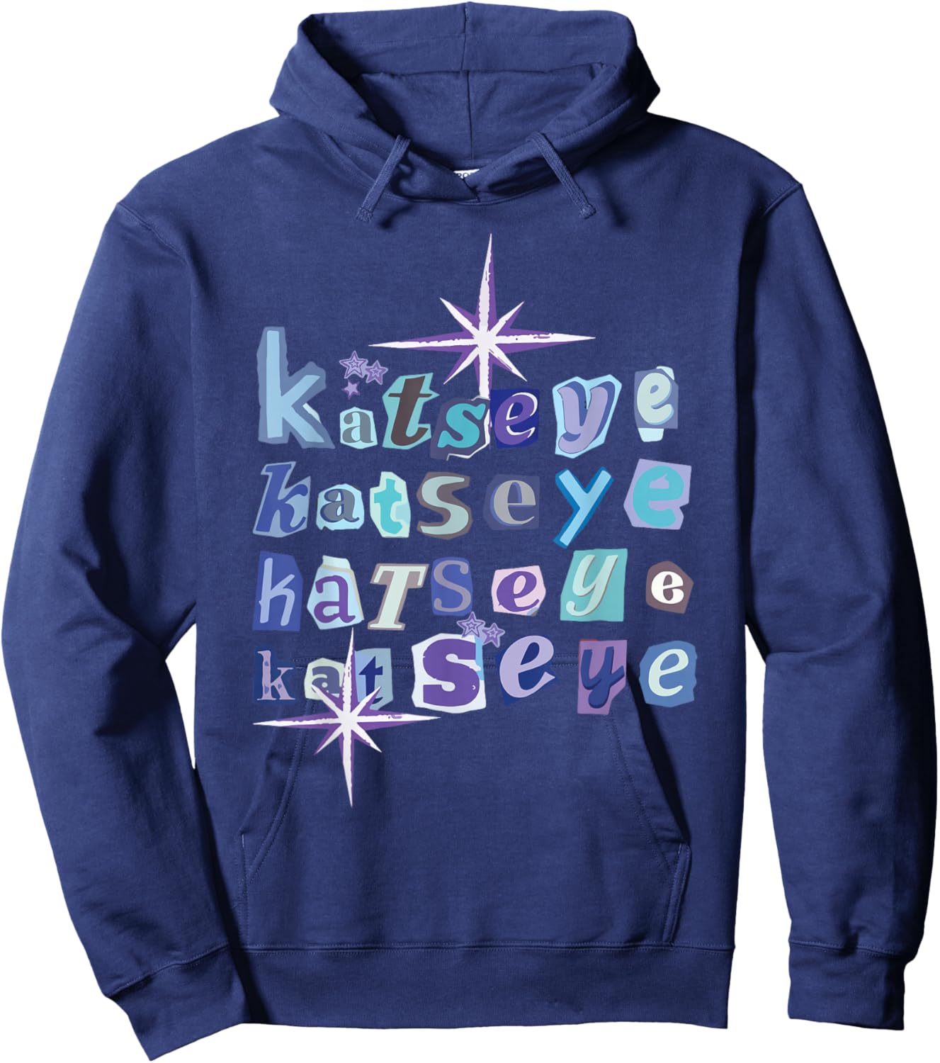 Vintage Kpop Graphics 90s Eye Hoodie - Hoodie | Navy