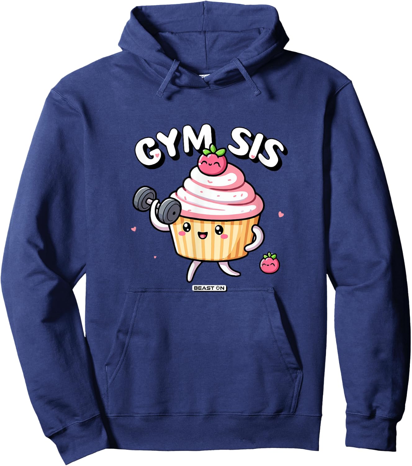 Gym Sis Cupcake Fitness Training Cute Women Gym Hoodie - Hoodie | Navy