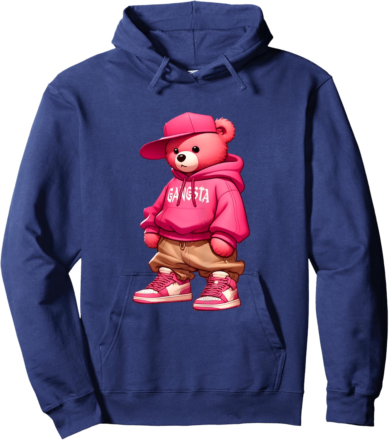Hip Hop Teddy Bear Women's Girl's Hoodie - Hoodie | Navy