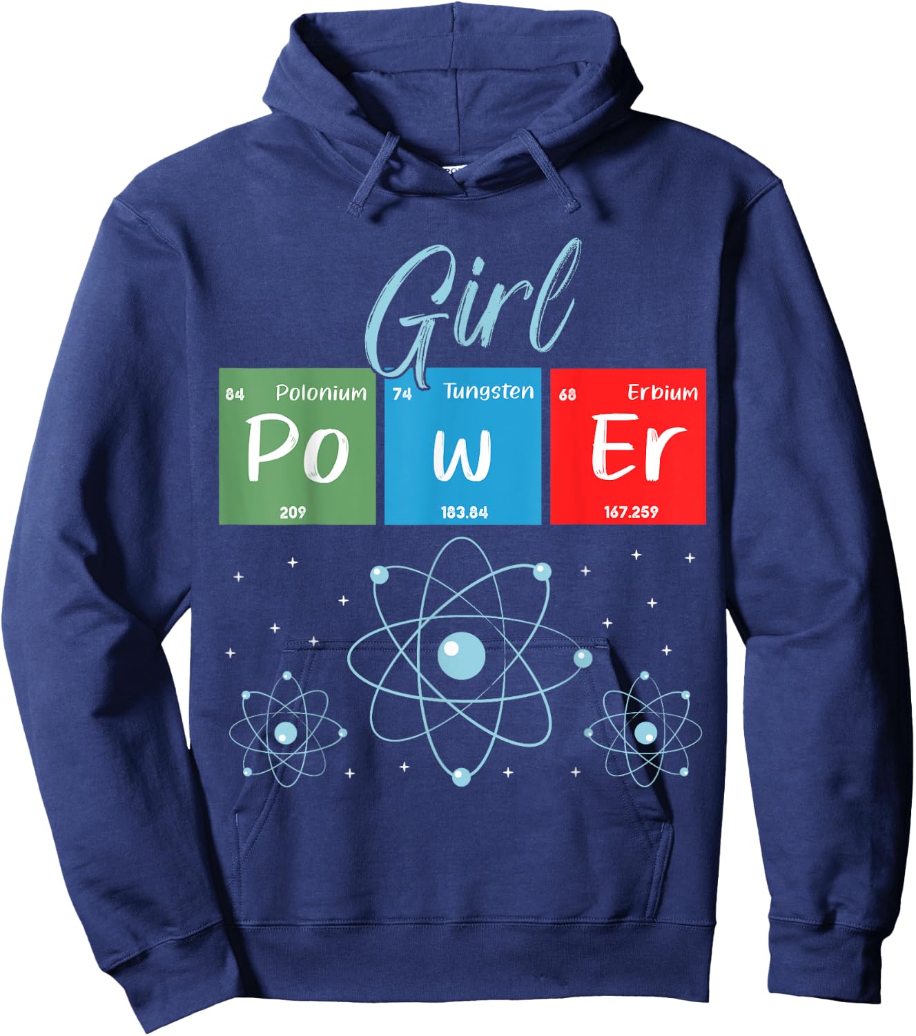 Girl Power Feminist Science STEM Hoodie - Hoodie | Navy