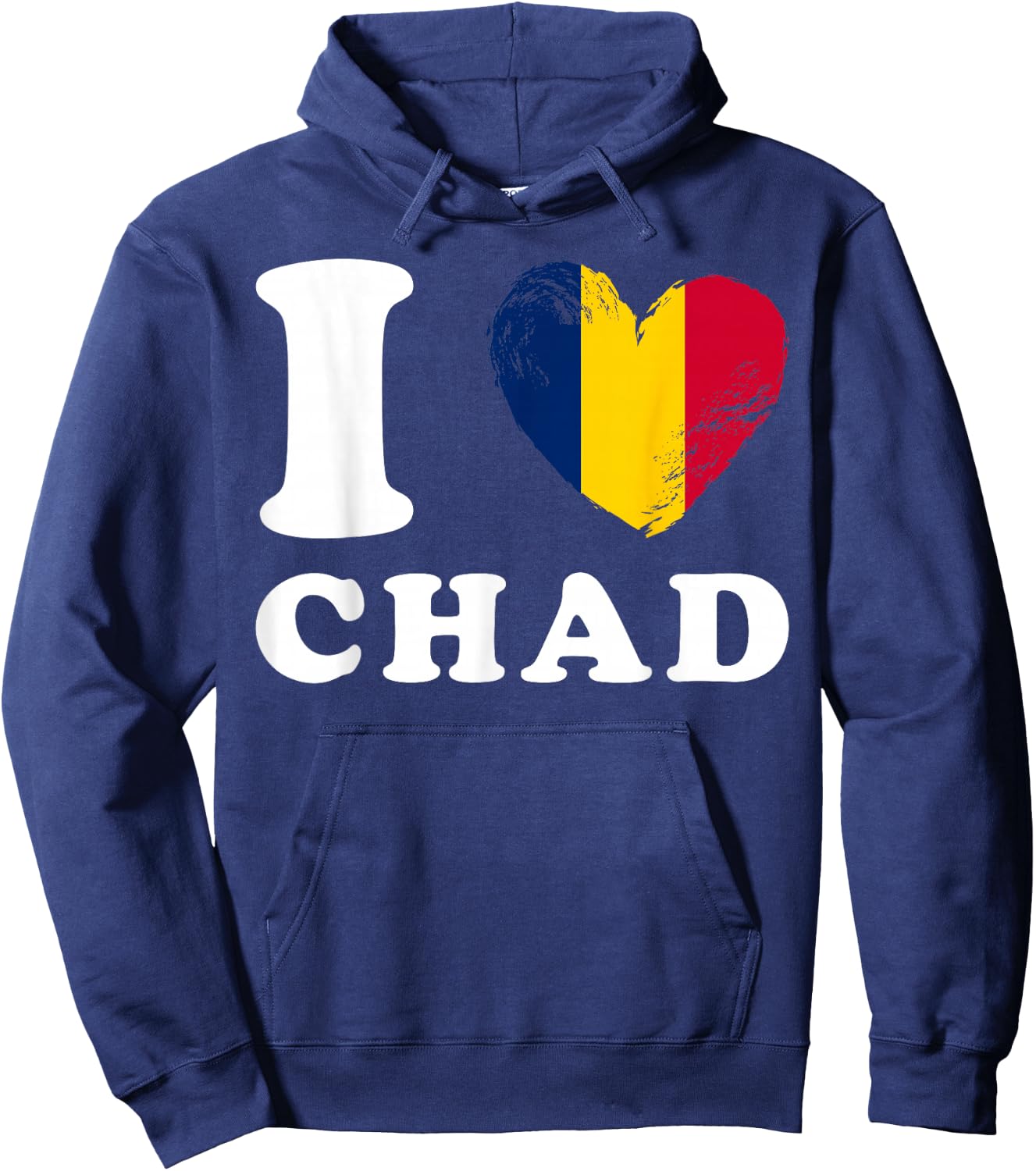 I Love Chad - Heart Flag Chad Hoodie - Hoodie | Navy