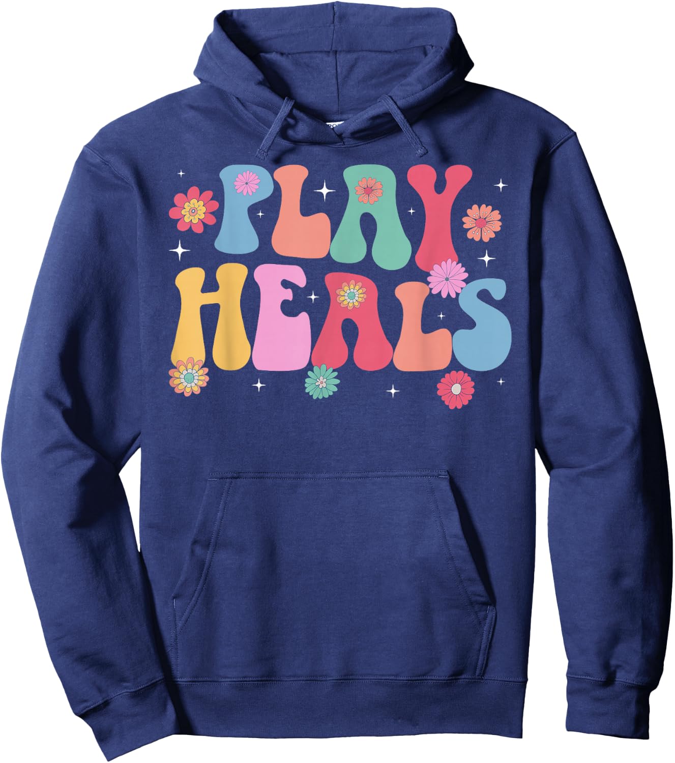 Play Heals Play Therapist Play Therapy Hoodie - Hoodie | Navy