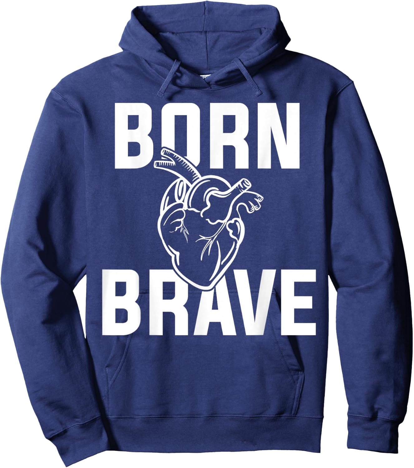 CHD Awareness Born Brave Hoodie - Hoodie | Navy