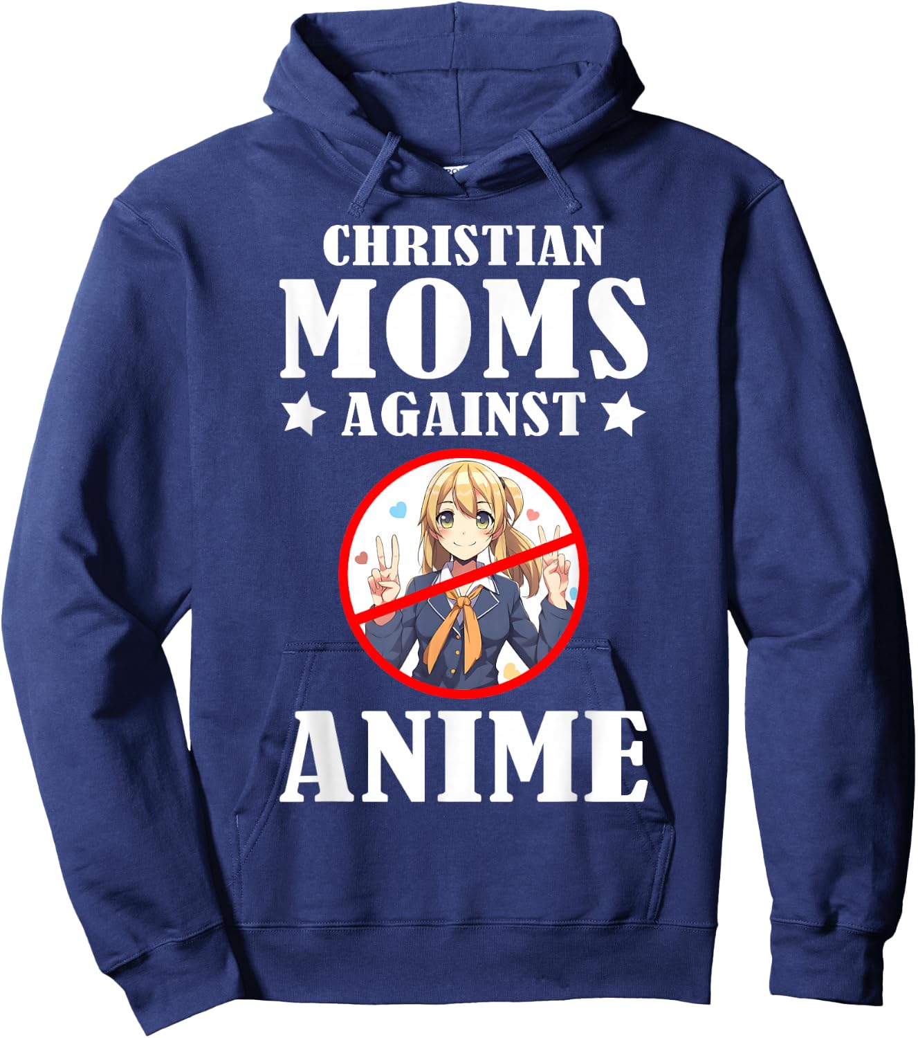 Christian Moms Against Anime Hoodie - Hoodie | Navy