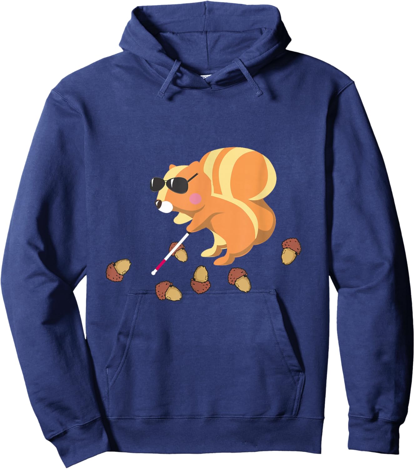 Even a blind Squirrel Finds a Nut Shirt Hoodie - Hoodie | Navy