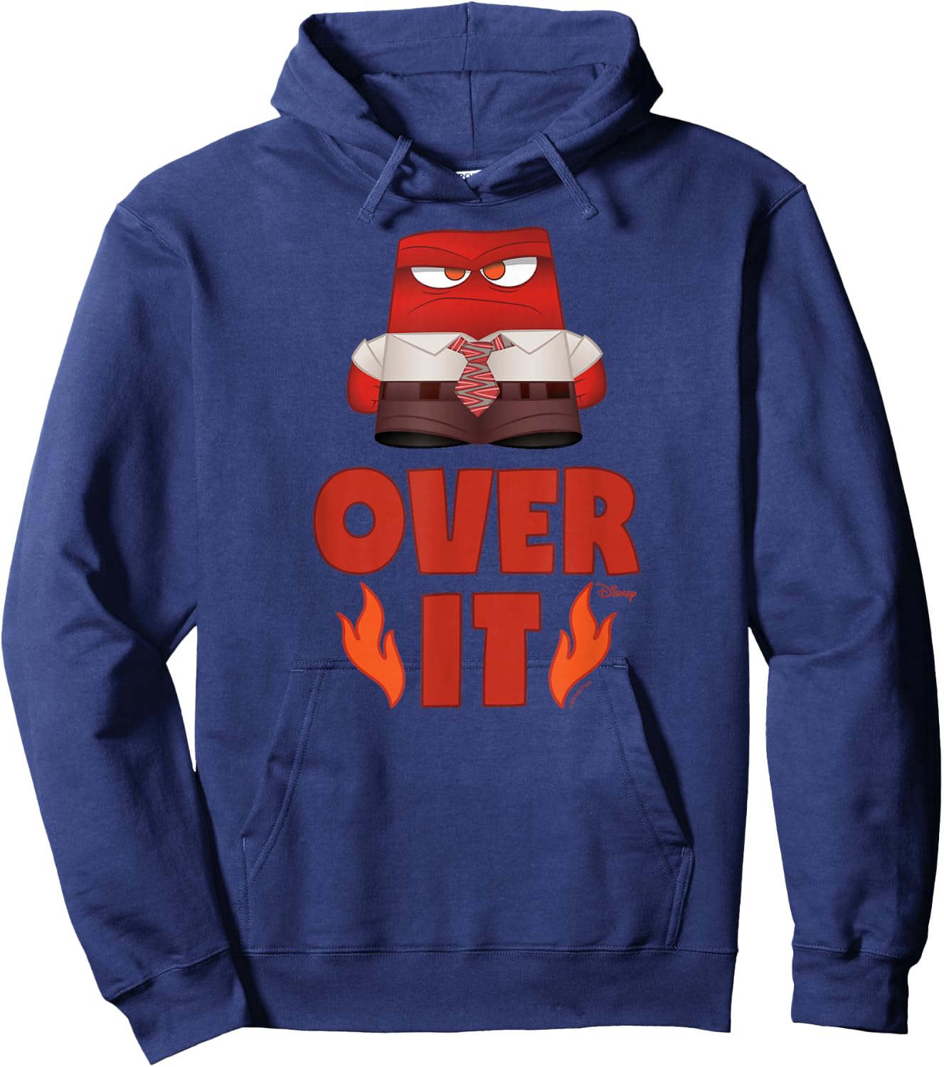 Inside Out - Anger Character Over It Hoodie - Hoodie | Navy