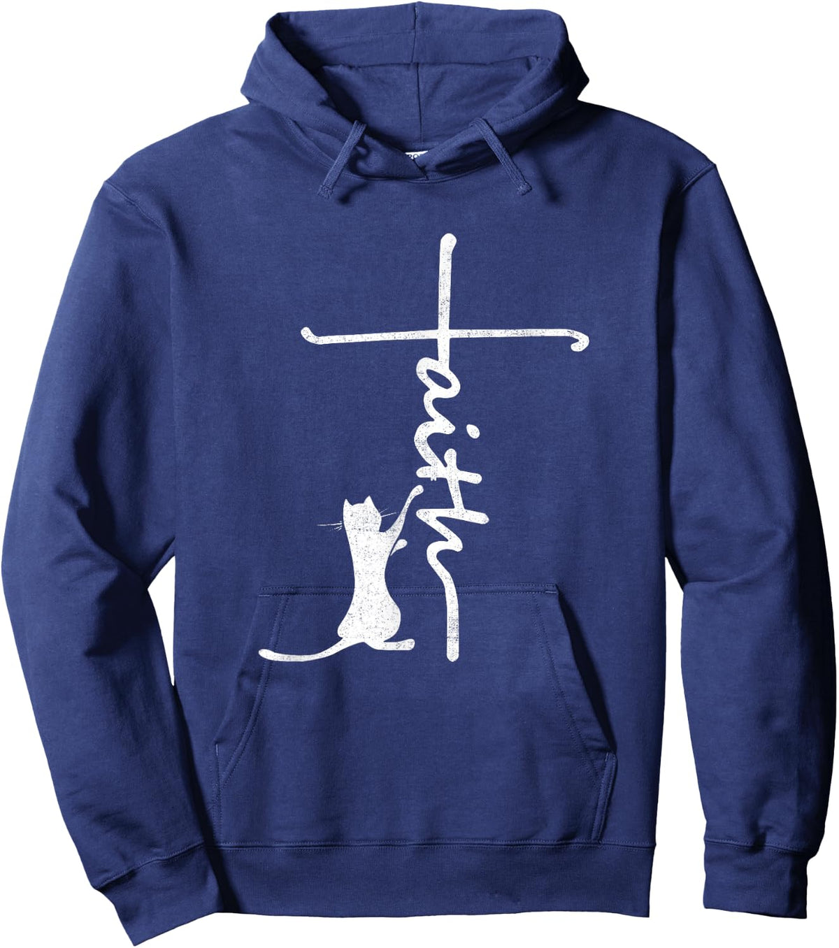 Funny cat shirts - Faith Cross Quotes Christian Hoodie - Hoodie | Navy