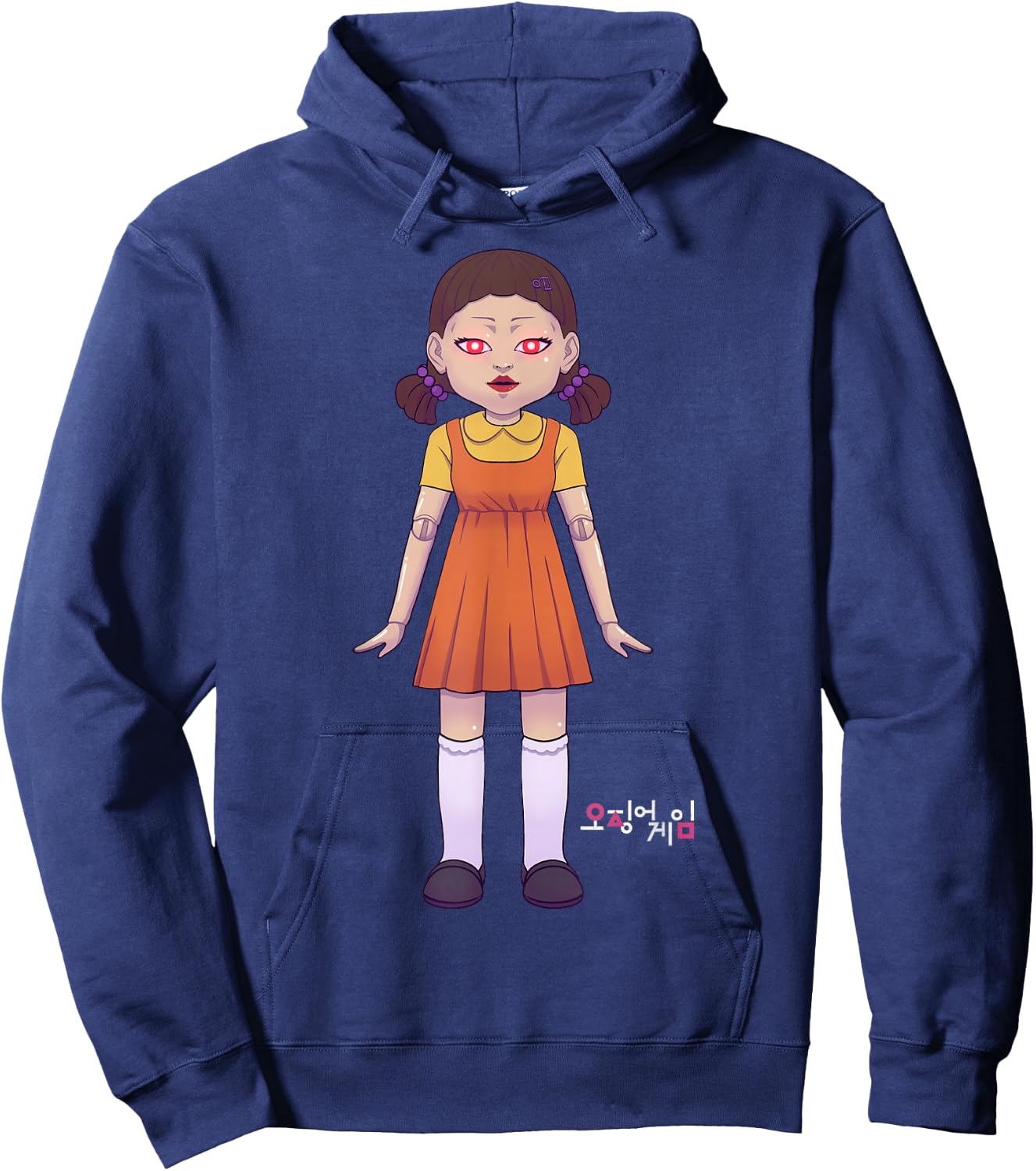 Squid Game Doll Logo Hoodie - Hoodie | Navy