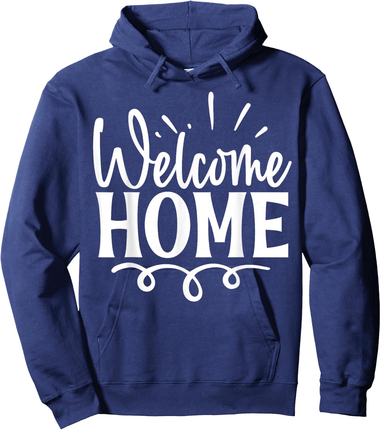 Welcome Home Cute Family Day , Small, Black Hoodie - Hoodie | Navy
