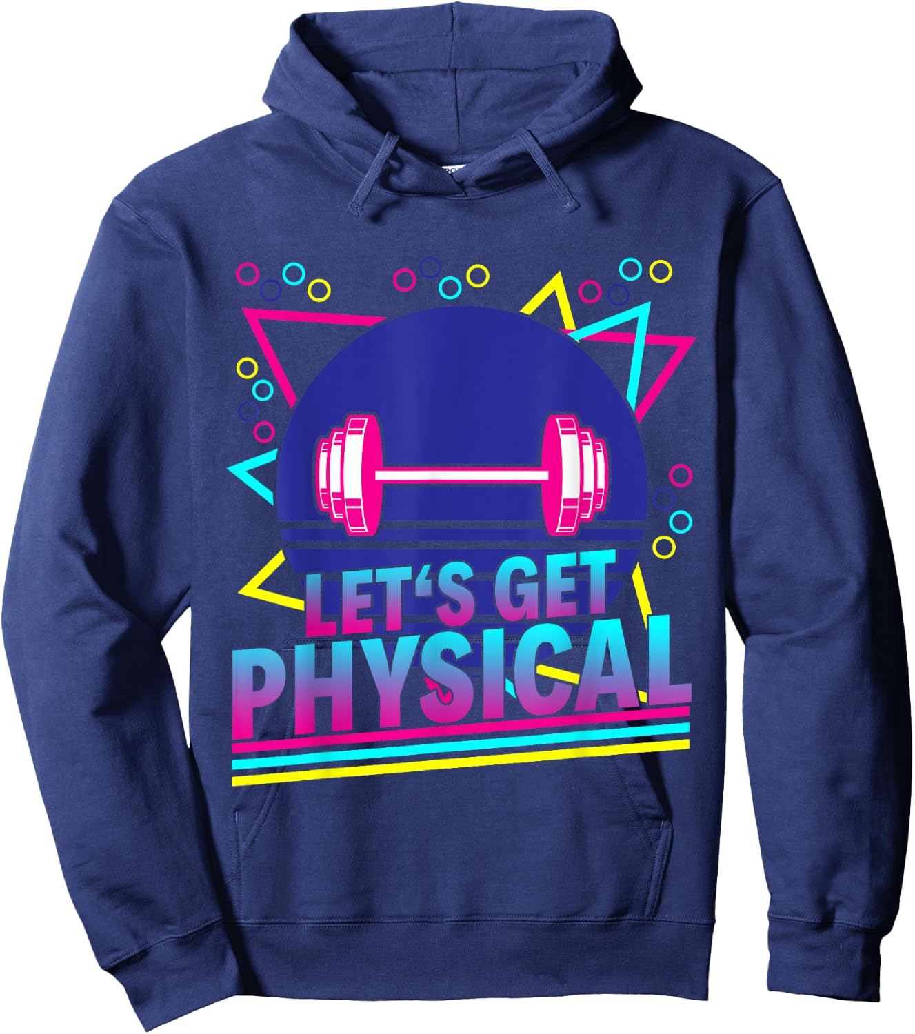 Lets Get Physical - Gym Fitness 80s Workout Hoodie - Hoodie | Navy
