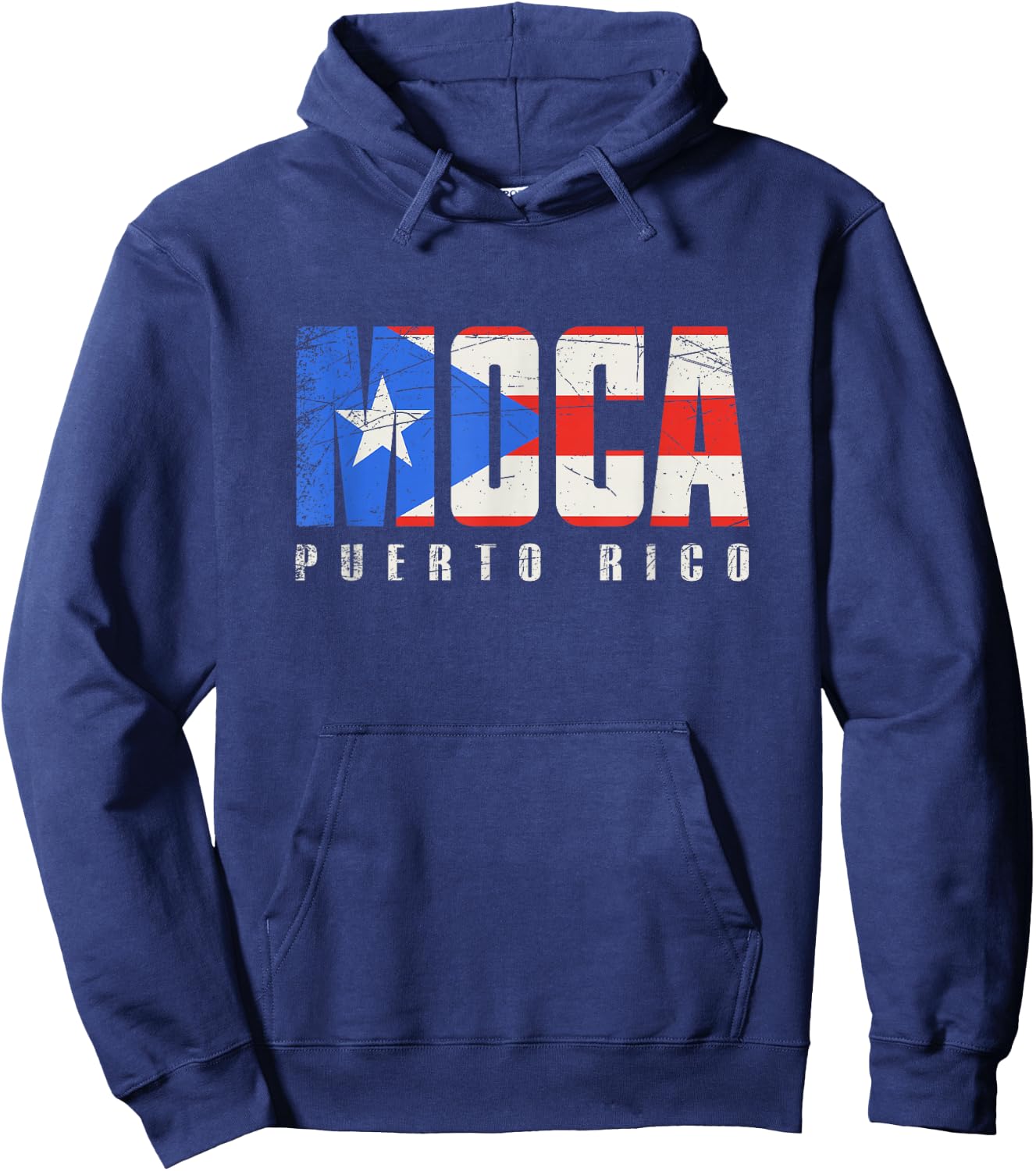 Puerto Rican flag Moca Puerto Rico Hoodie - Hoodie | Navy