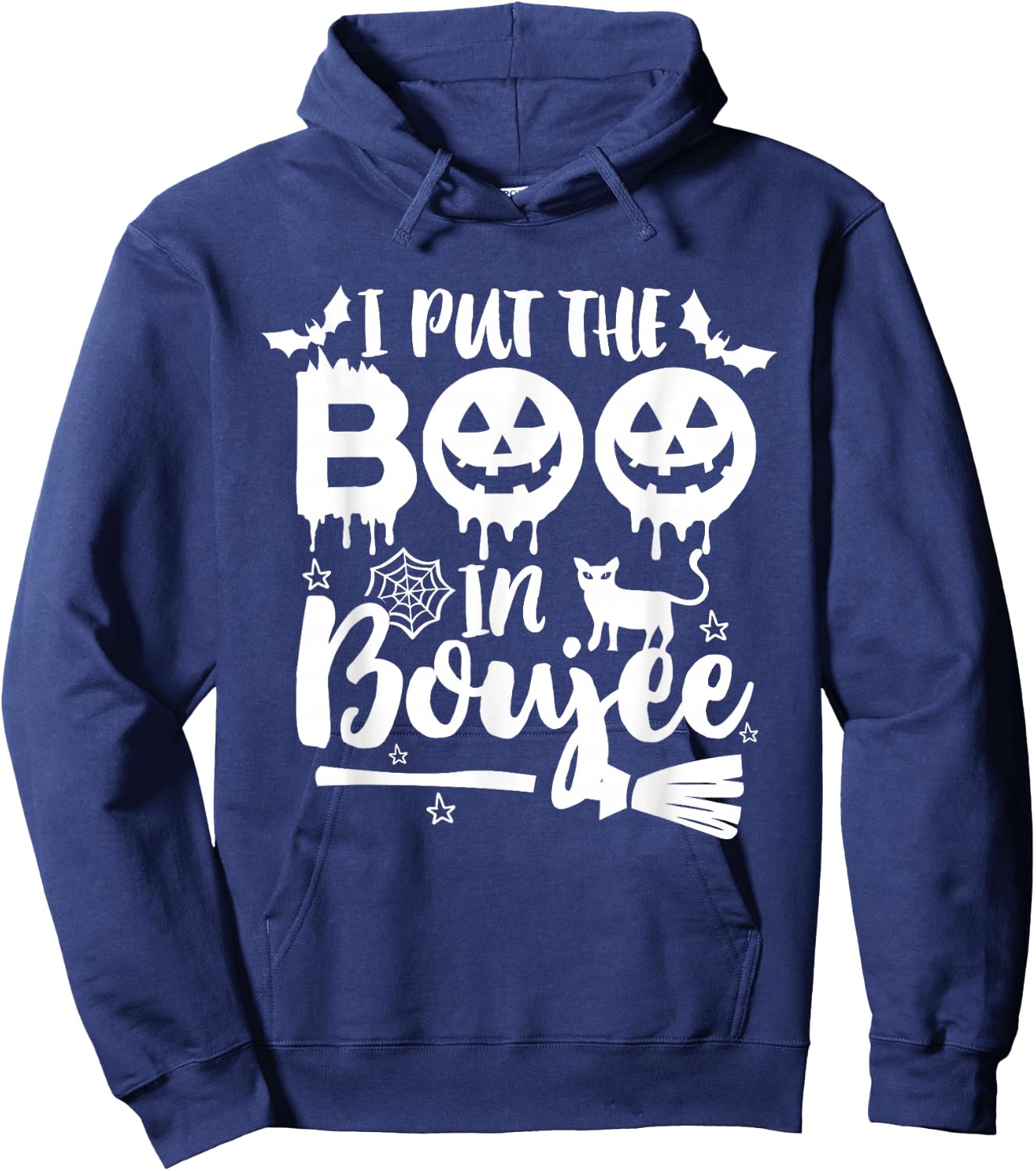 I Put The Boo in Boujee Funny Halloween Hoodie - Hoodie | Navy
