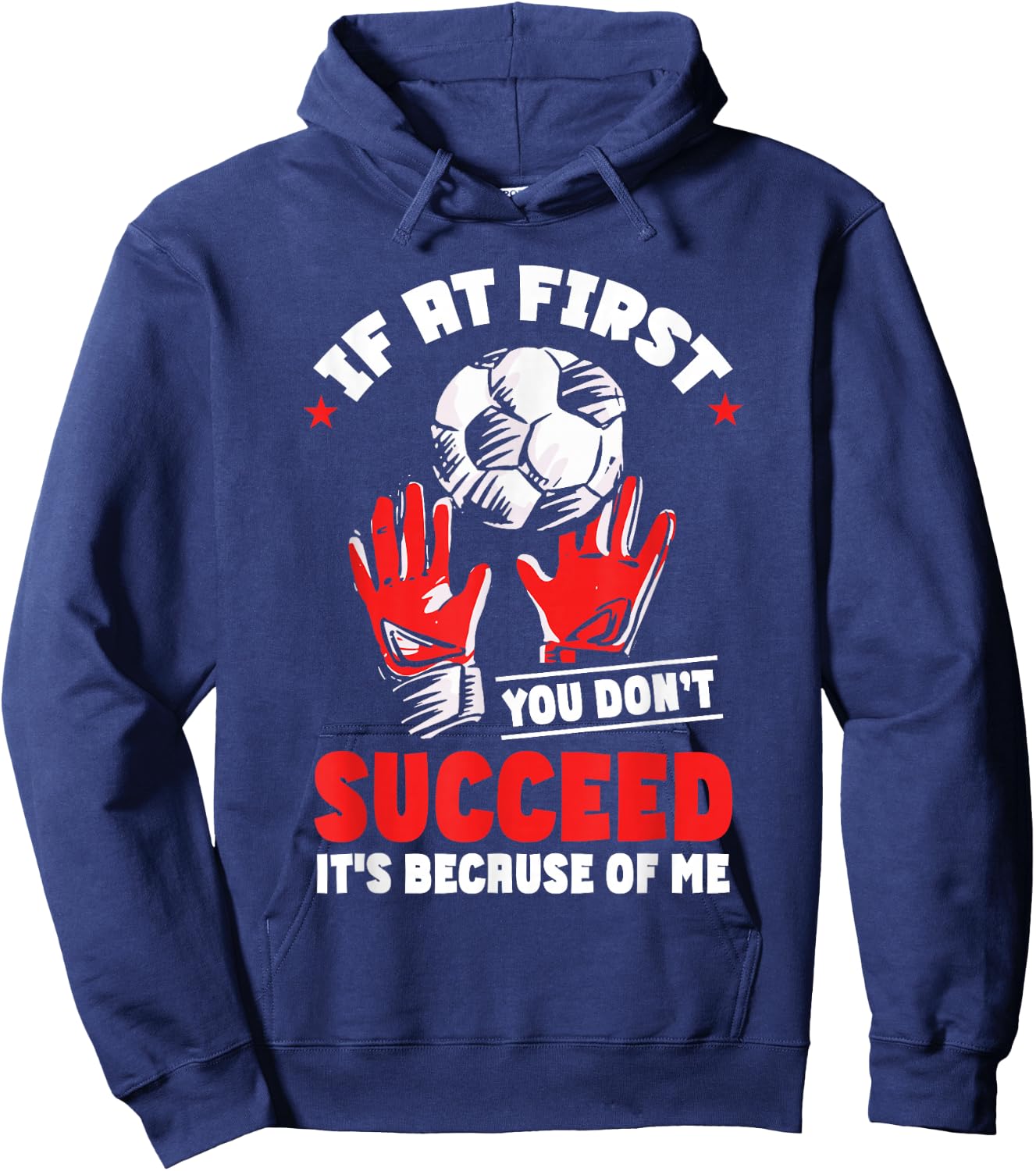 Kids Soccer Goalie Funny Goal Goalkeeper Hoodie - Hoodie | Navy