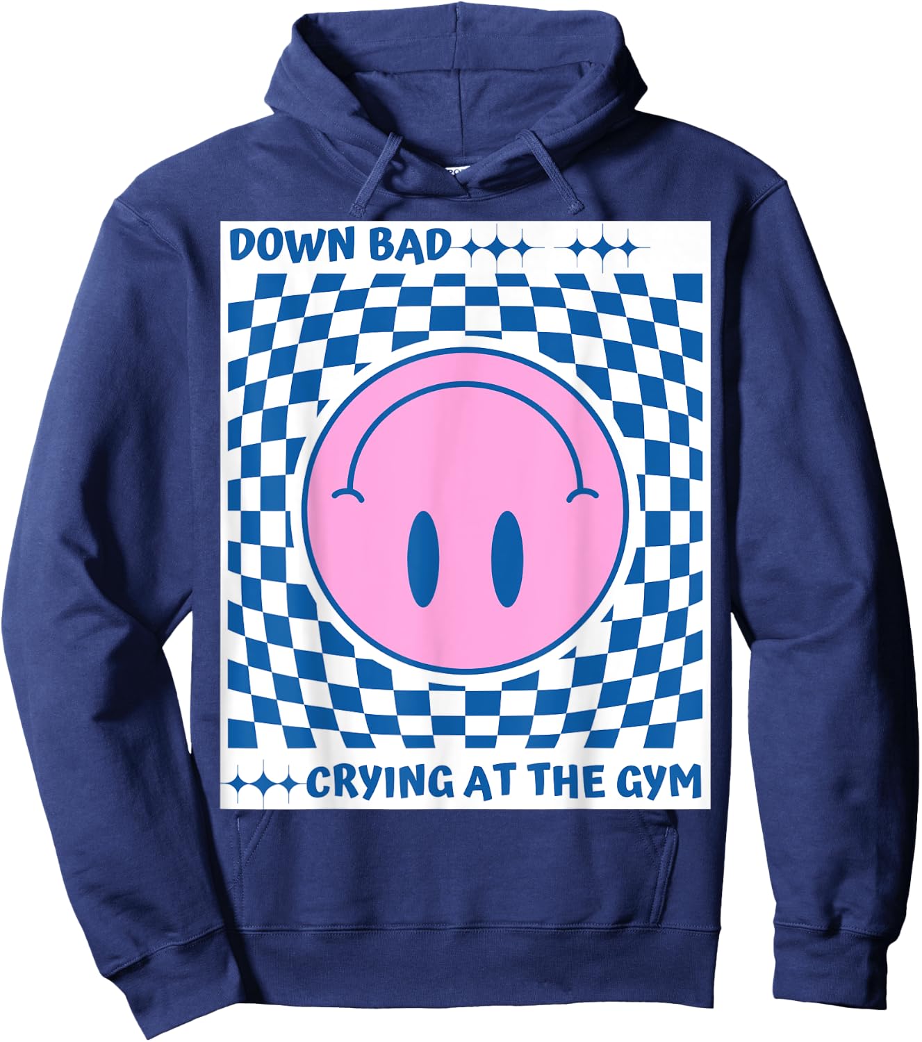 Down Bad Crying at The Gym Hoodie - Hoodie | Navy