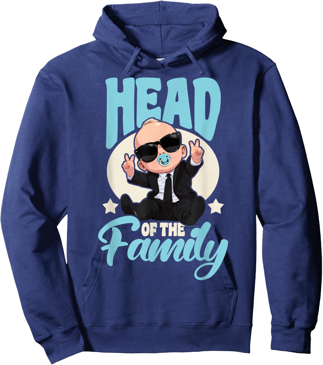 Baby Boss Head of The Family Like A Boss Kids Hoodie - Hoodie | Navy