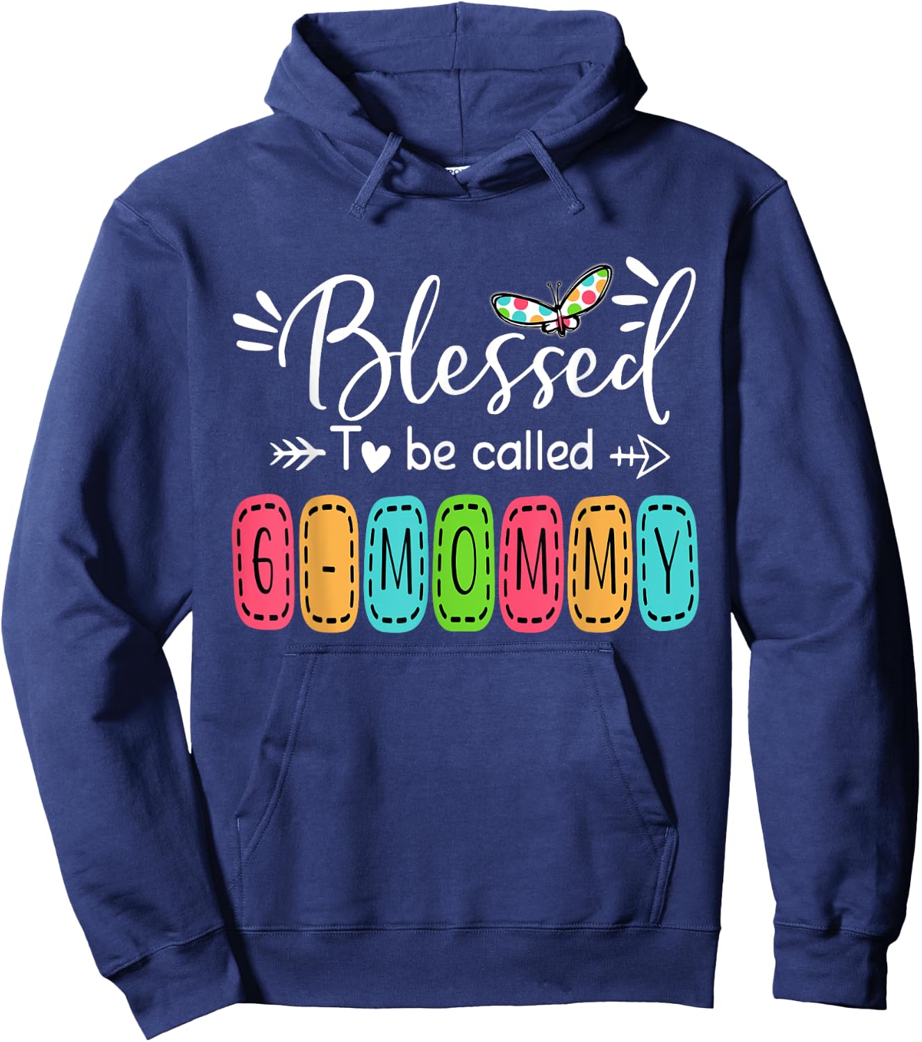 Blessed To Be Called Gmommy Stitch Patch, Gift Hoodie - Hoodie | Navy