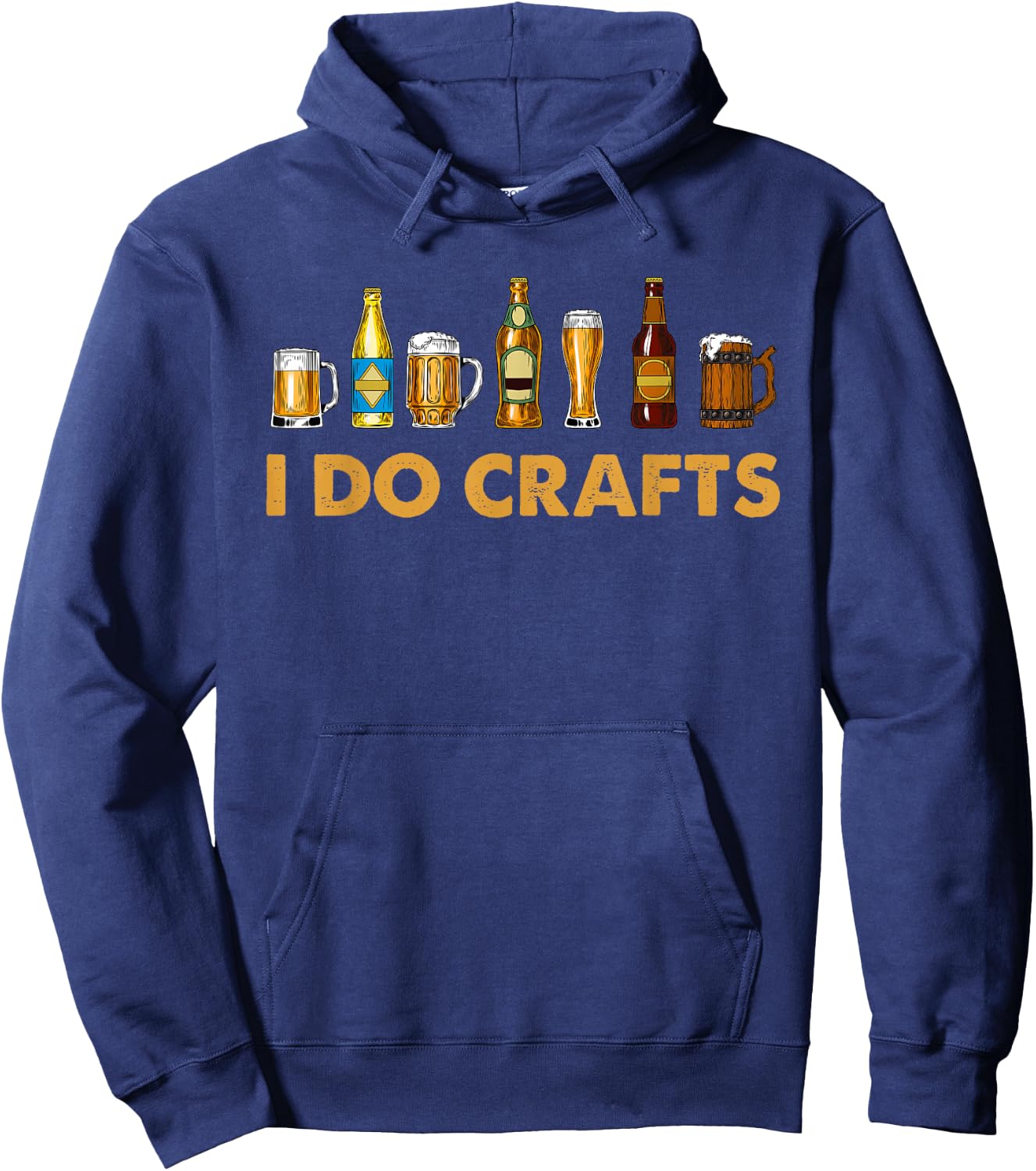 Craft Beer Vintage I Do Crafts Home Brewing Art Hoodie - Hoodie | Navy