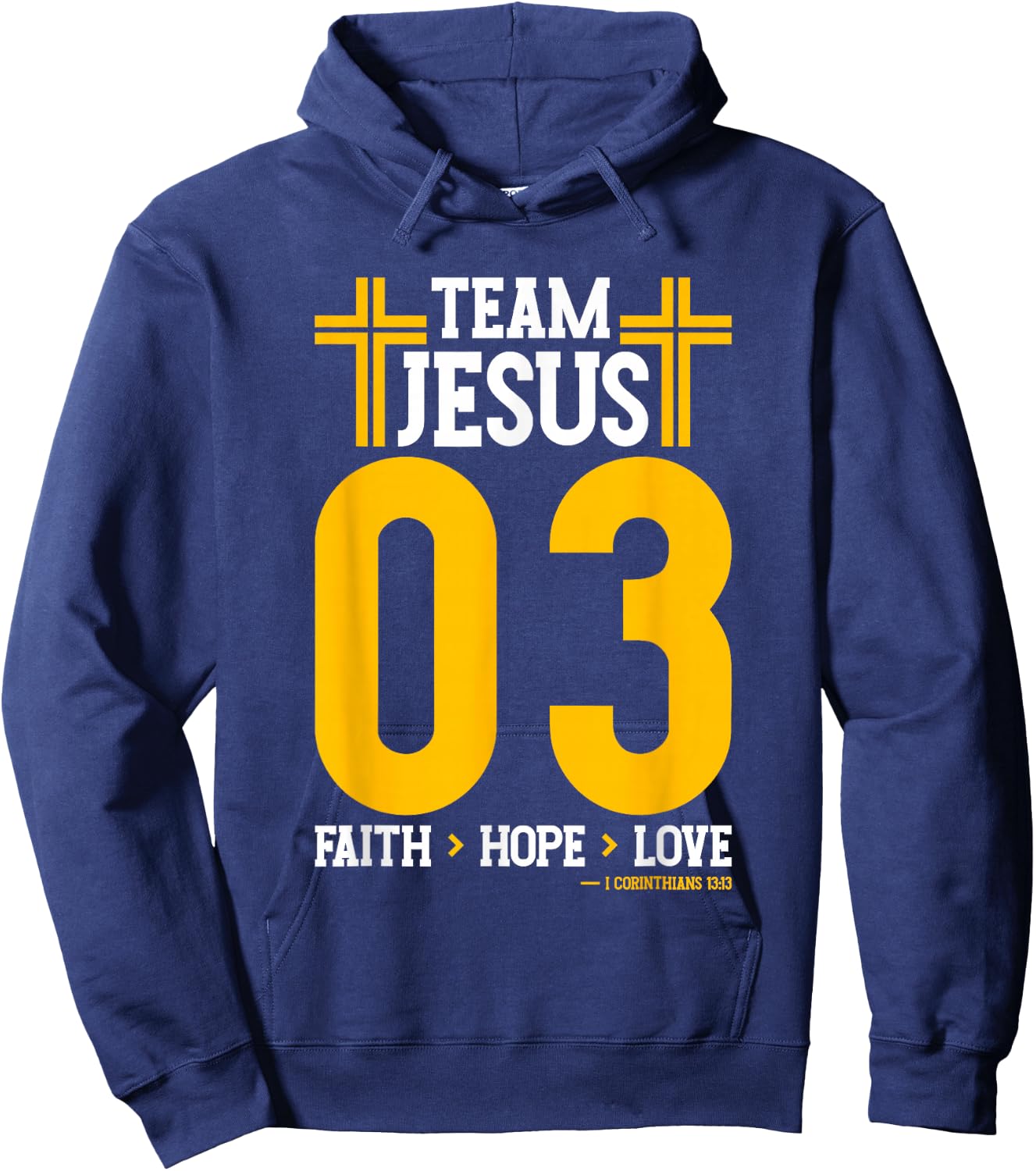Christian - Team Jesus 03 Faith Hope Love Hoodie - Hoodie | Navy