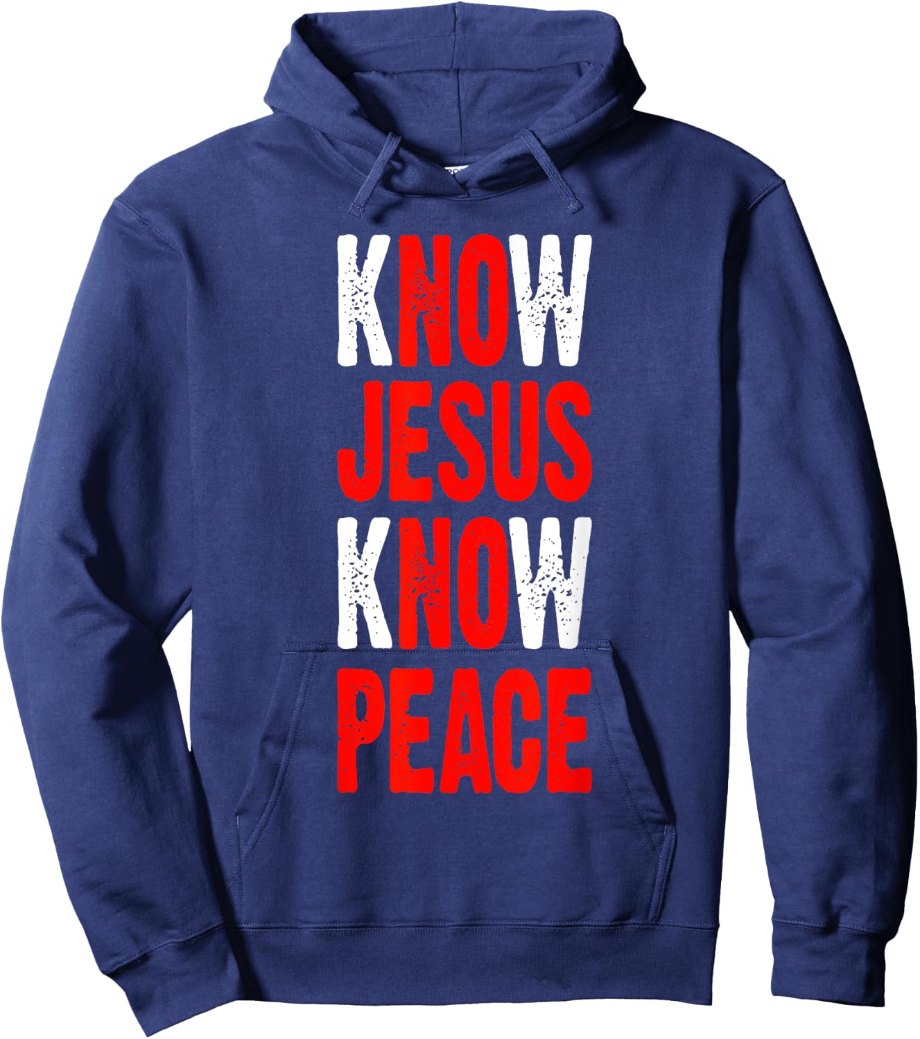 Know Jesus Know Peace Bible Verse Jesus Christ Hoodie - Hoodie | Navy