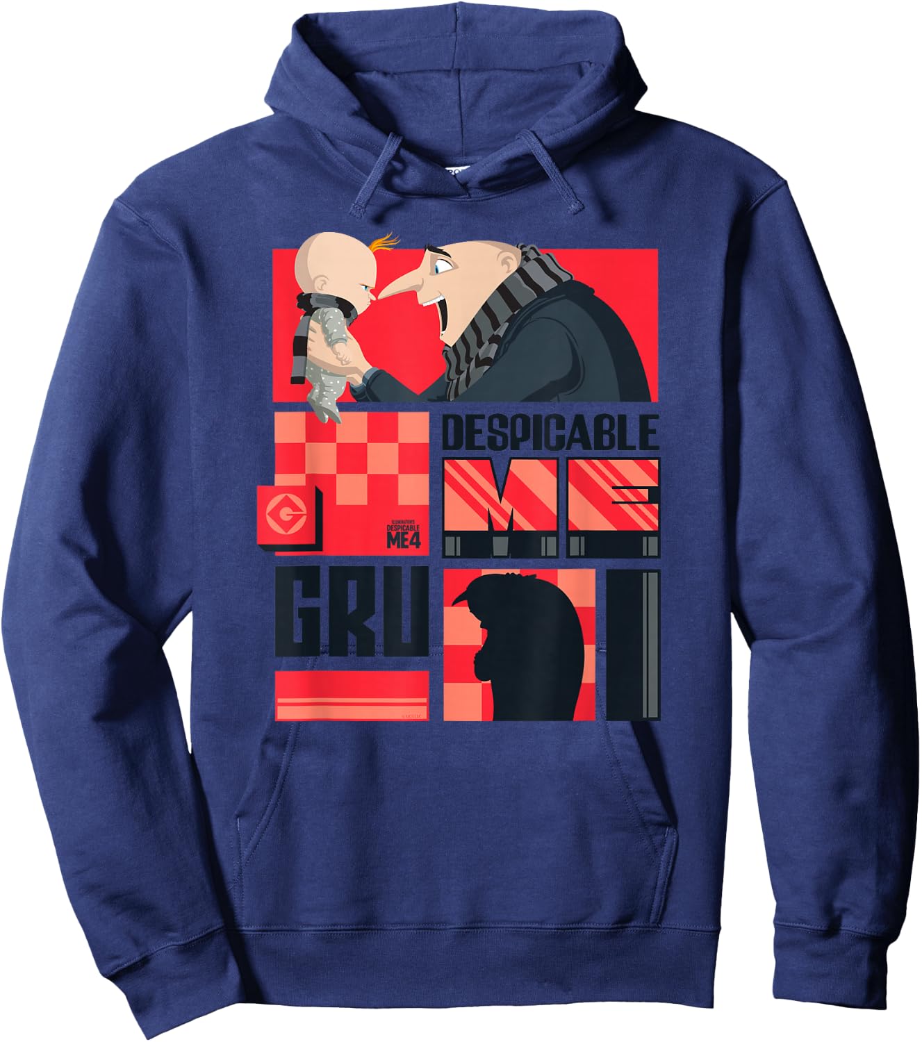 Minions Despicable Me 4 Gru & Gru Jr. Hoodie - Hoodie | Navy