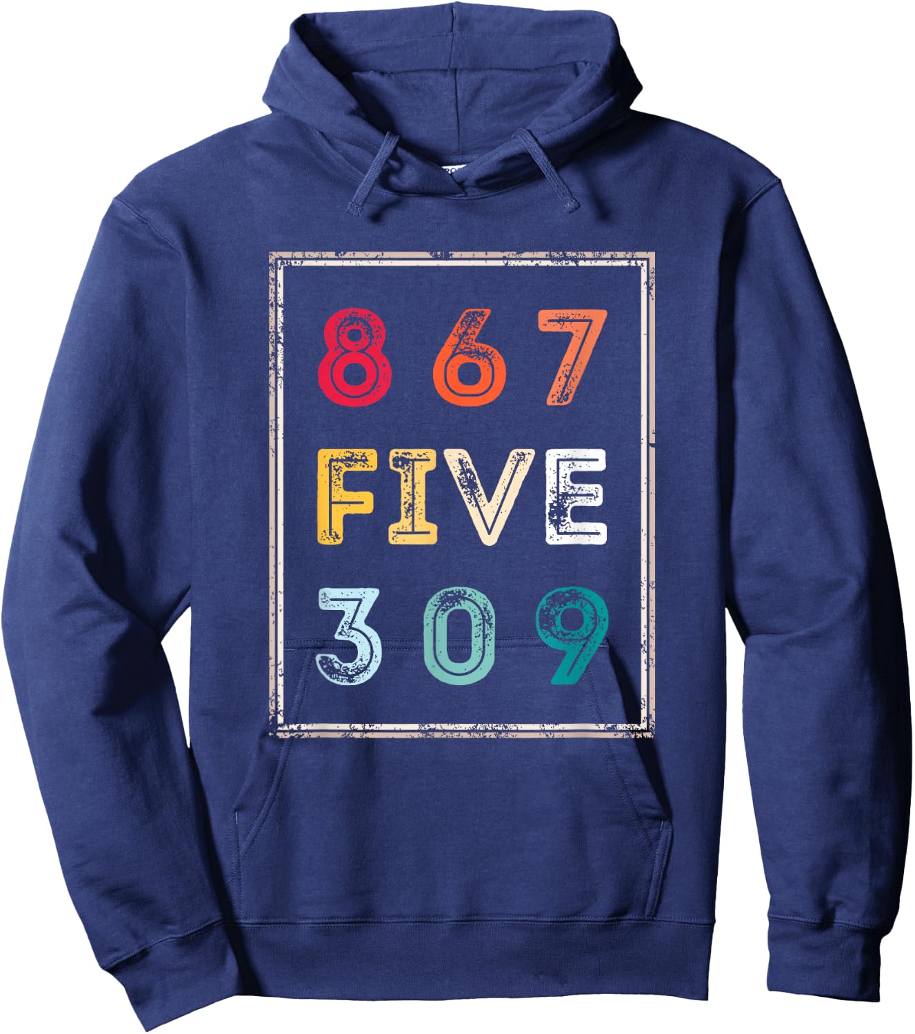 8675309 Nostalgic and Funny 80s & 90s Hoodie - Hoodie | Navy