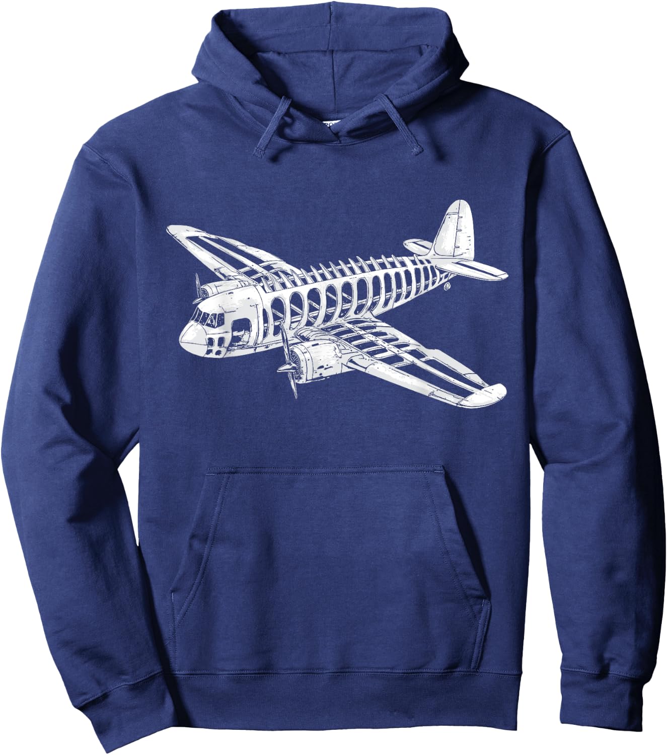 Funny Skeletal Airplane Skeleton Halloween Kids Hoodie - Hoodie | Navy
