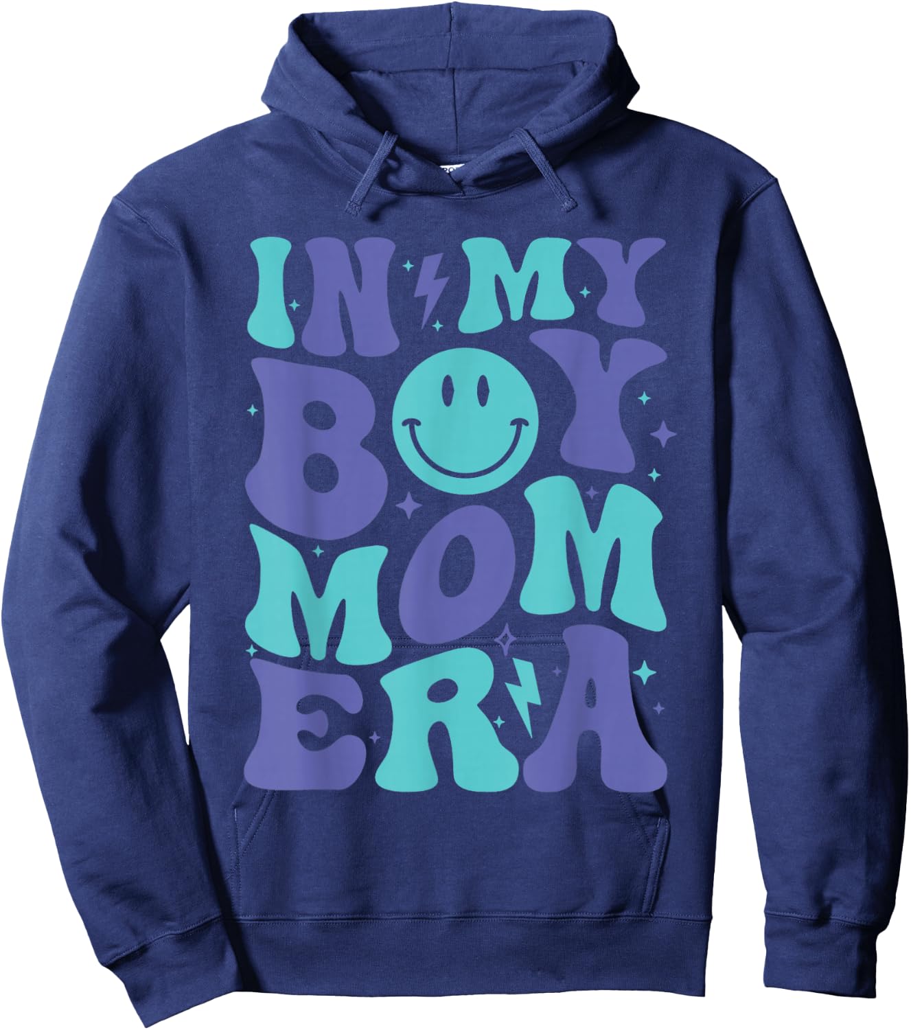 In My Boy Mom Era Boy Mama Gender Reveal Hoodie - Hoodie | Navy