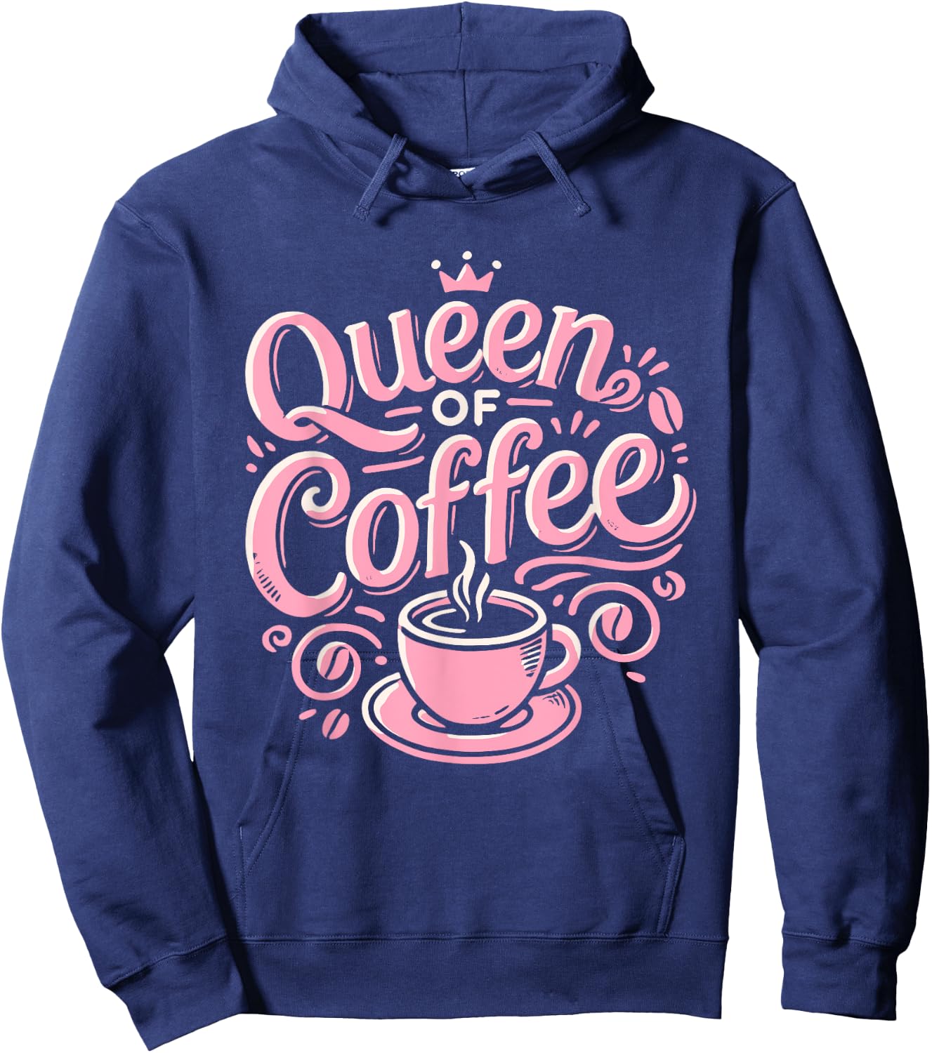 Queen Of Coffee Hoodie - Hoodie | Navy