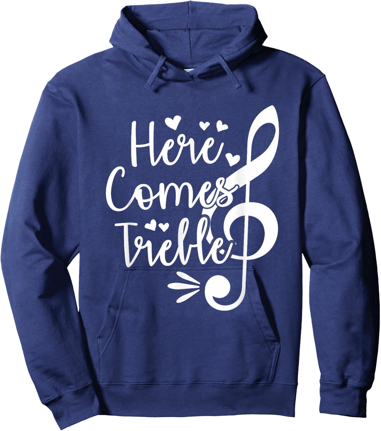 Here Comes Treble Hoodie - Hoodie | Navy