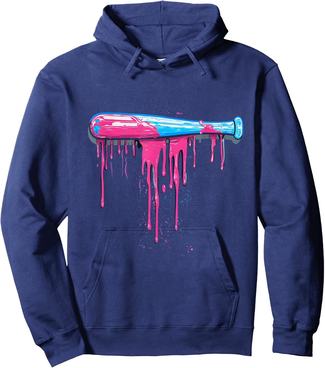 Baseball Bat with Sprinkles Drip Cool Boys Hoodie - Hoodie | Navy