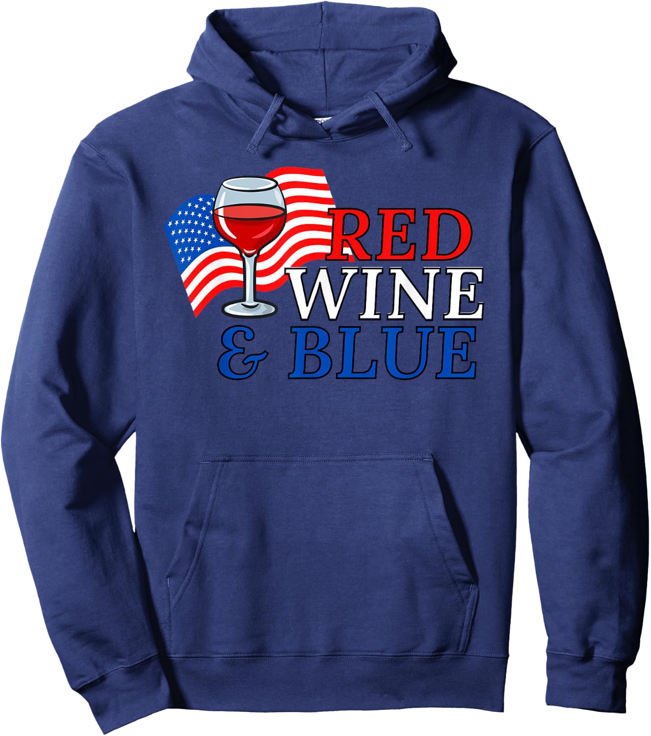 Red Wine & Blue Hoodie - Hoodie | Navy