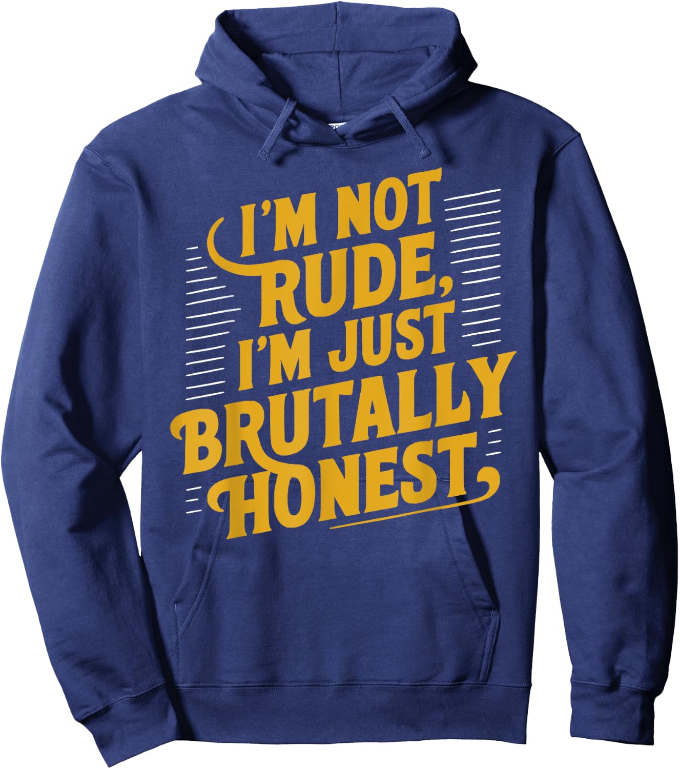 I'm Not Rude Just Honest Retro Hoodie - Hoodie | Navy