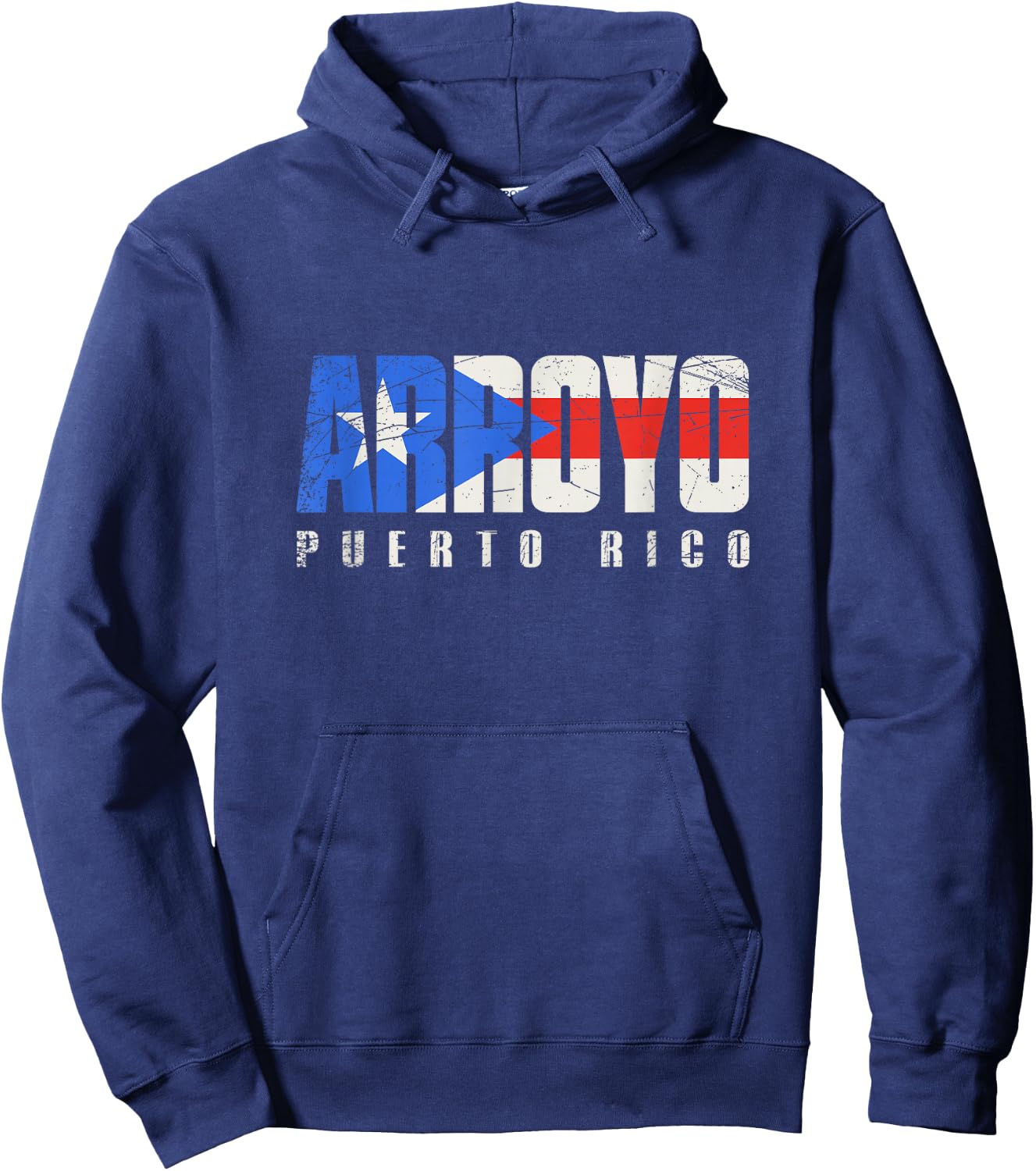 Arroyo Puerto Rico, Puerto Rican flag Hoodie - Hoodie | Navy