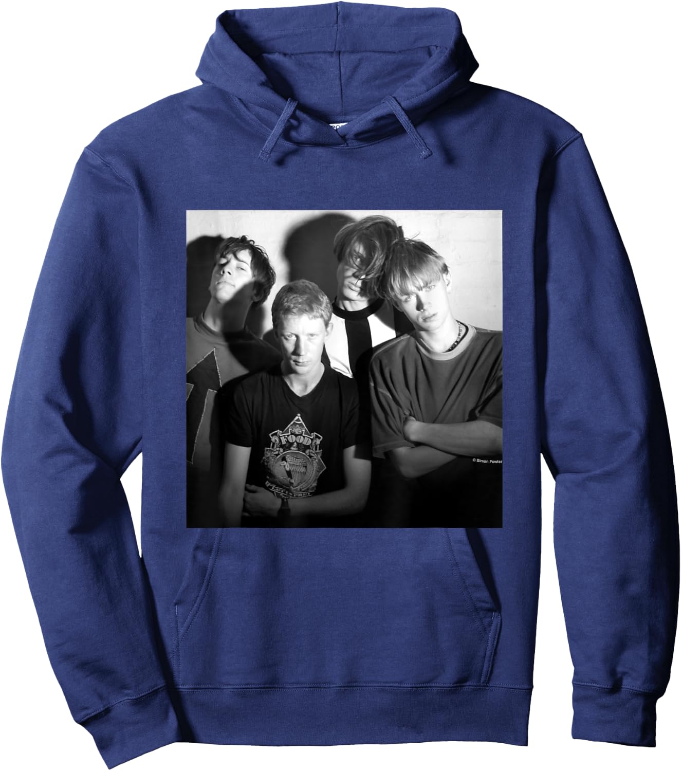 Blur Band Shot By Simon Fowler Hoodie - Hoodie | Navy