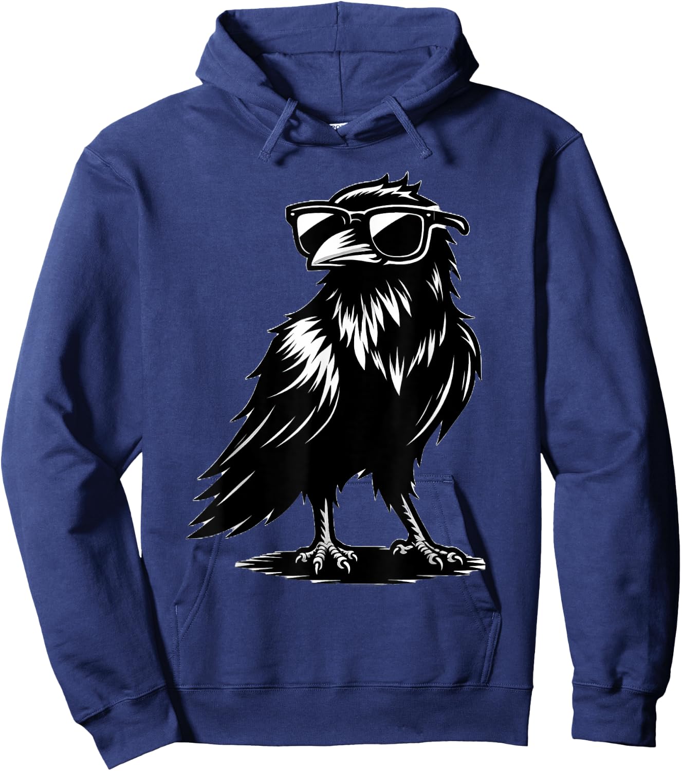 Crow Raven Bird Wearing Sunglasses Hoodie - Hoodie | Navy