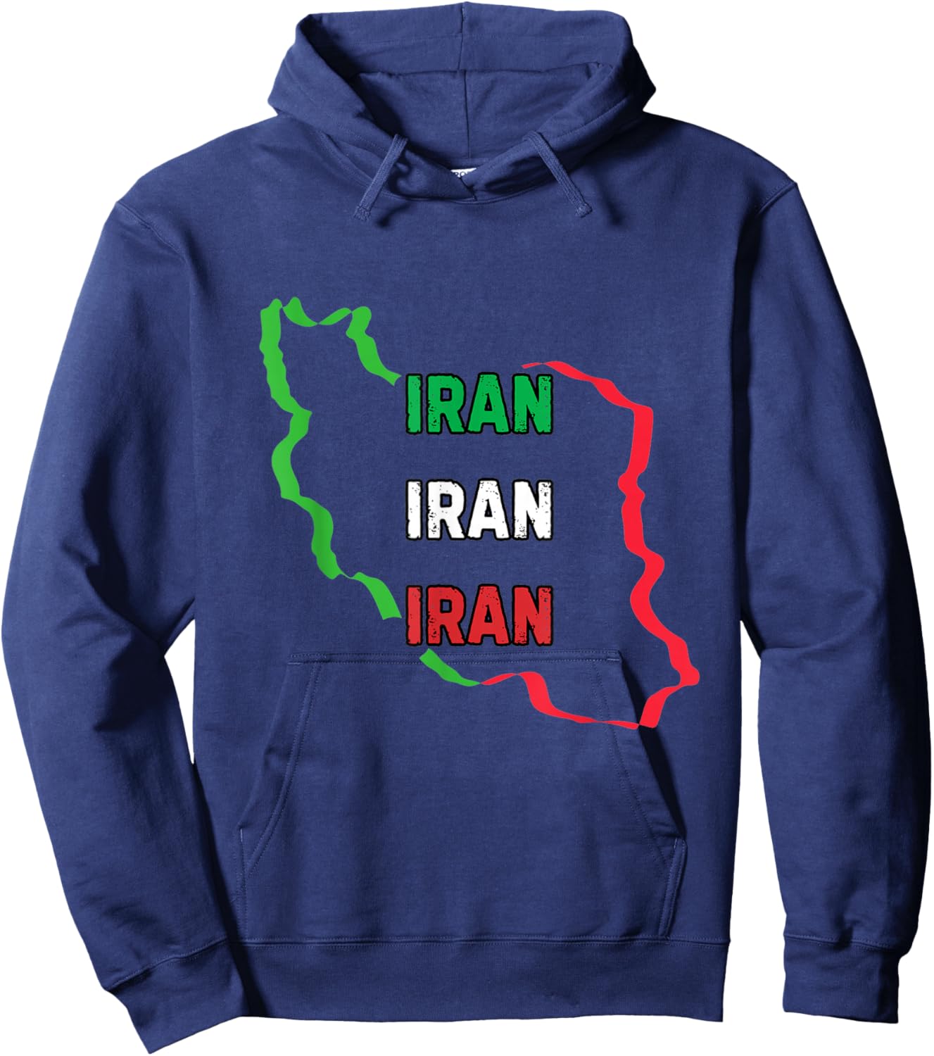 Iran Flag Map - Persian Pride Hoodie - Hoodie | Navy