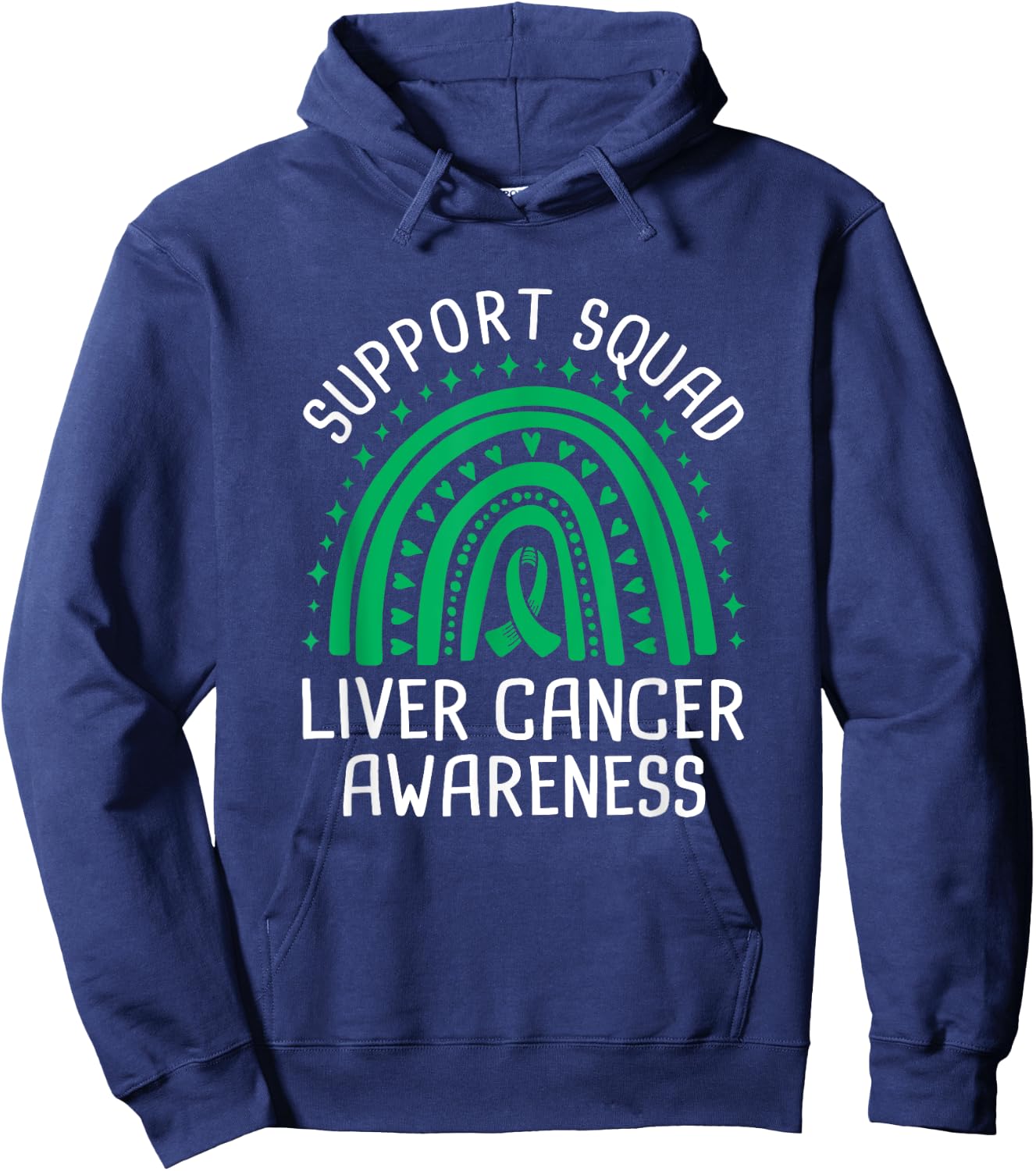Support Squad Liver Cancer Awareness Hoodie - Hoodie | Navy