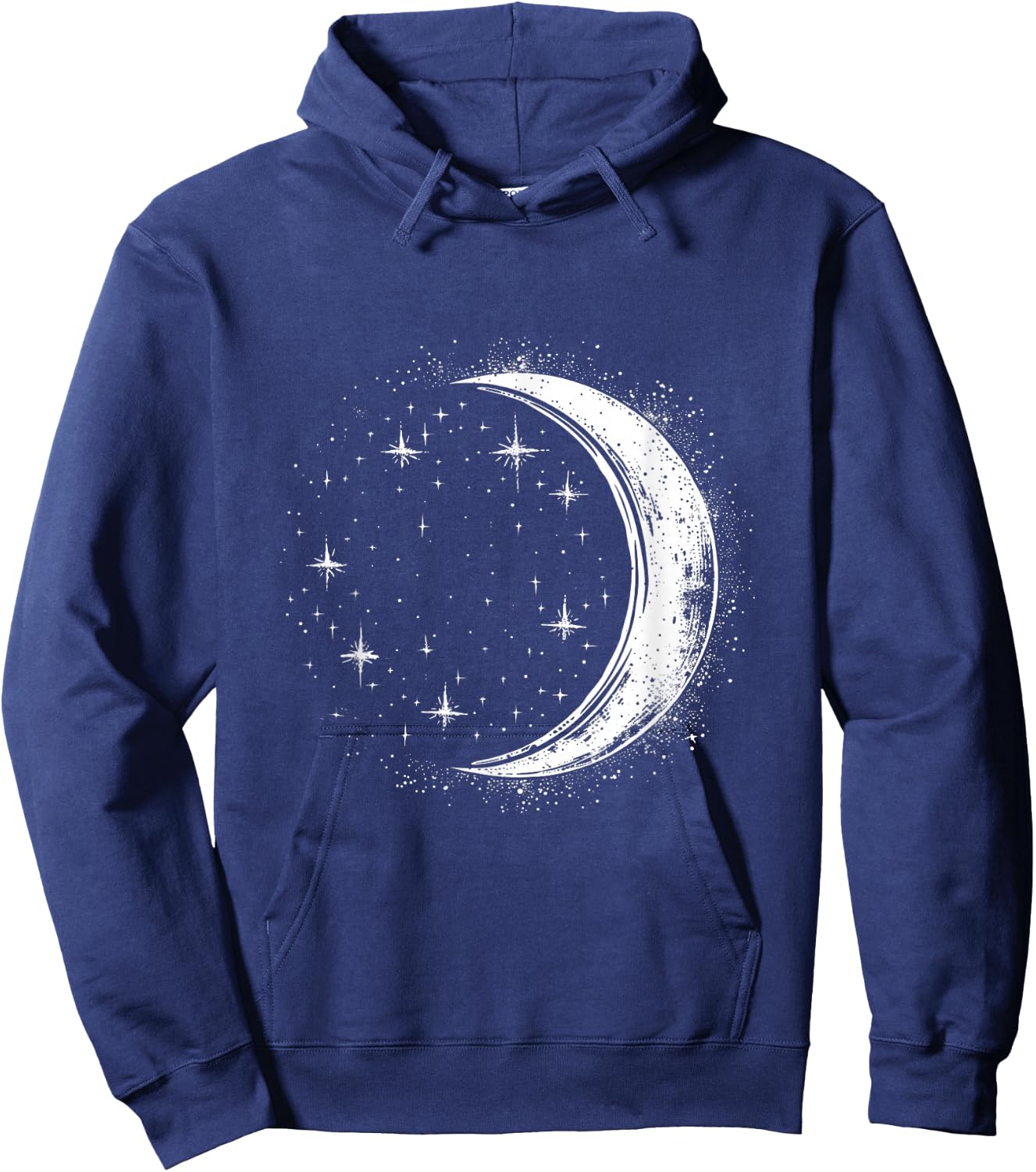 Starlight and Simple Crescent Moon Hoodie - Hoodie | Navy