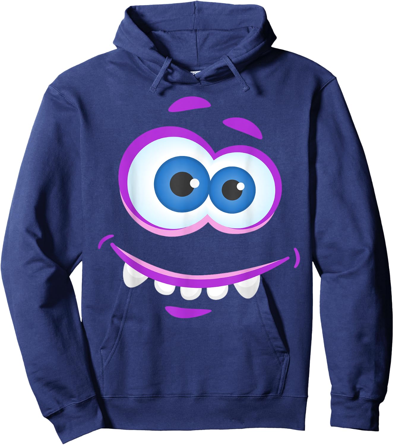 Big Eyes Monster Face Halloween Funny Costume Hoodie - Hoodie | Navy