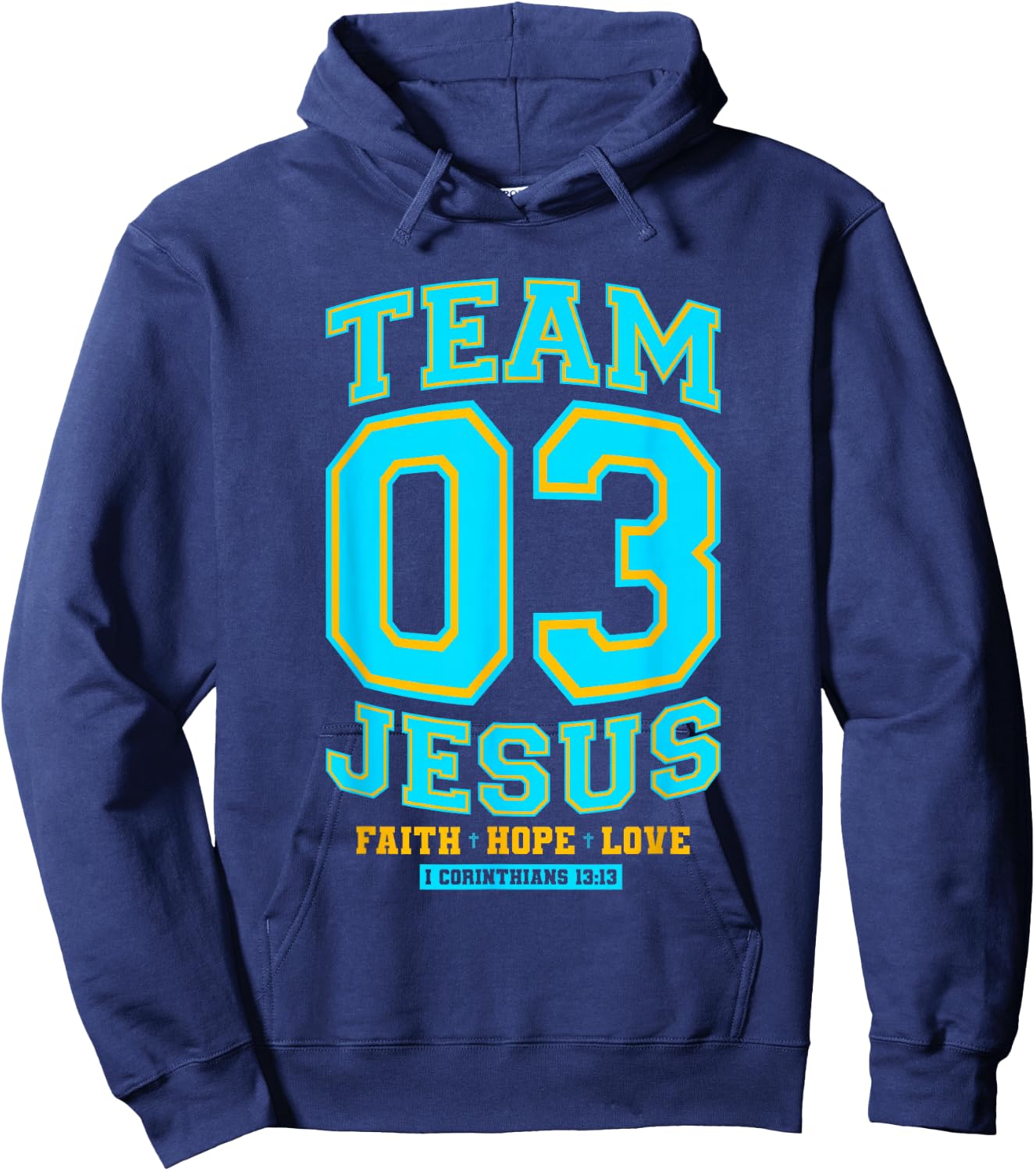 Christian - Team Jesus 03 Faith Hope Love Hoodie - Hoodie | Navy
