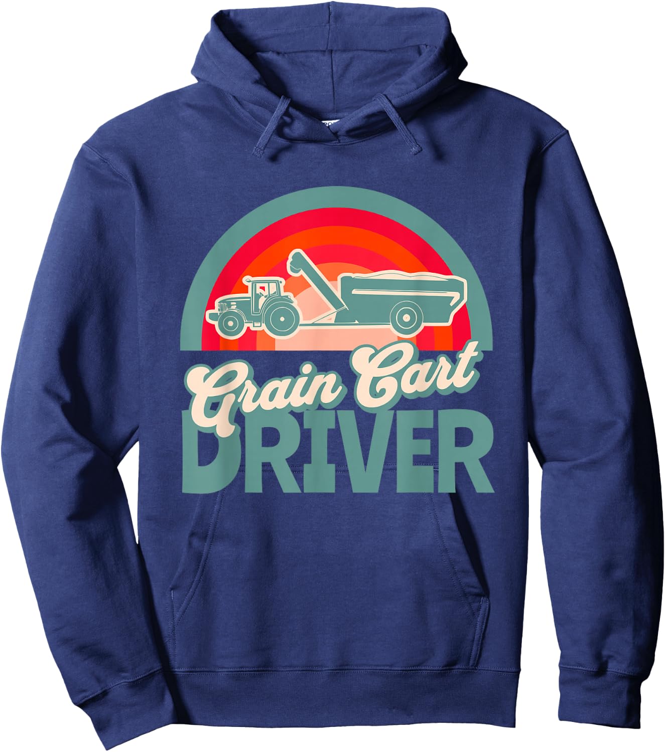 GRAIN CART DRIVER - Fun Farming Hoodie - Hoodie | Navy